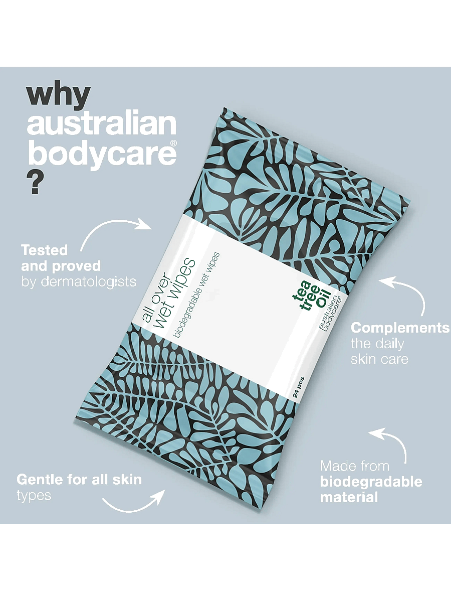Australian Bodycare - TTO Wet Wipes 24pcs - niisked salvrätikud näole - clear - 3