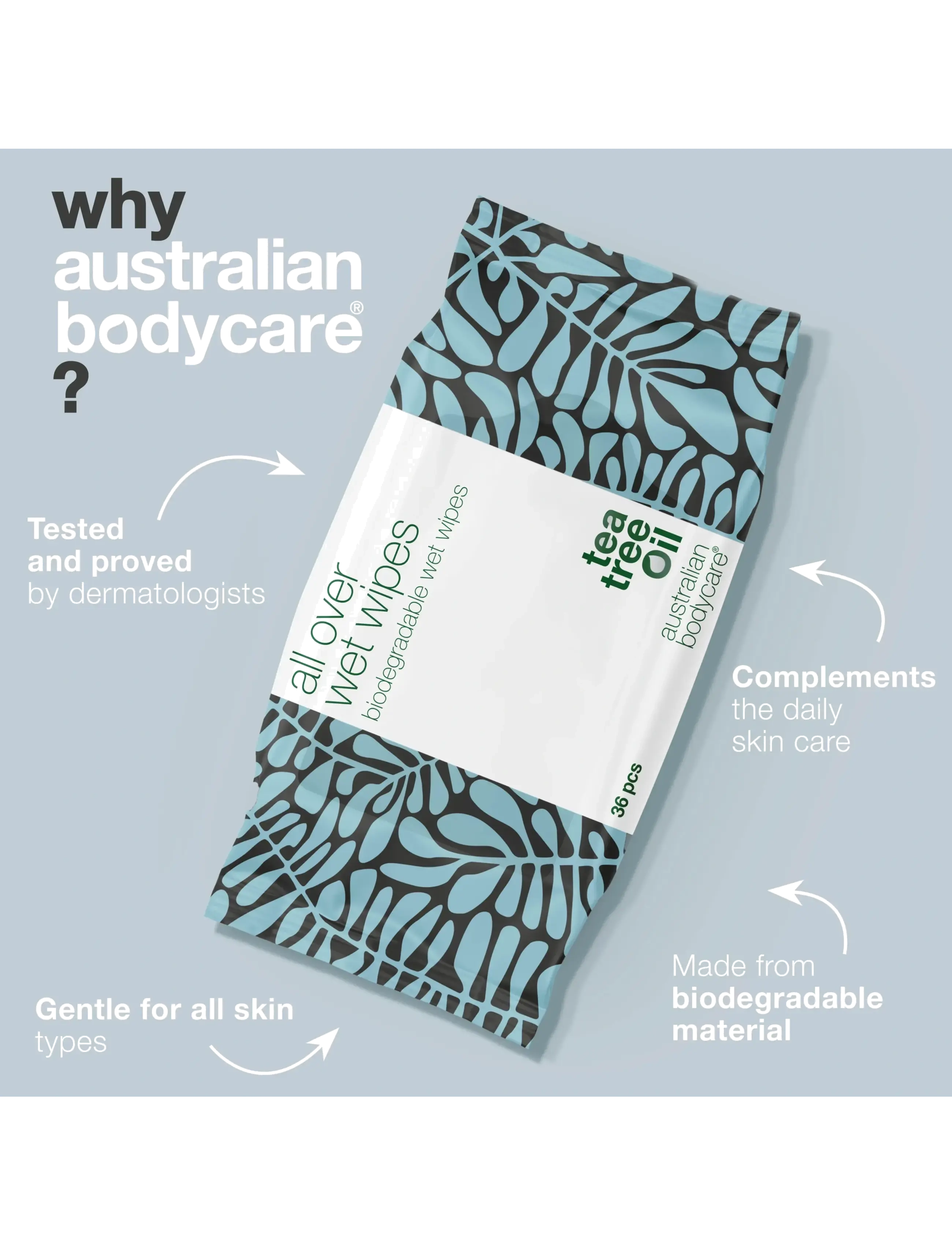 Australian Bodycare - TTO Wet Wipes 36pcs - renseservietter - clear - 3