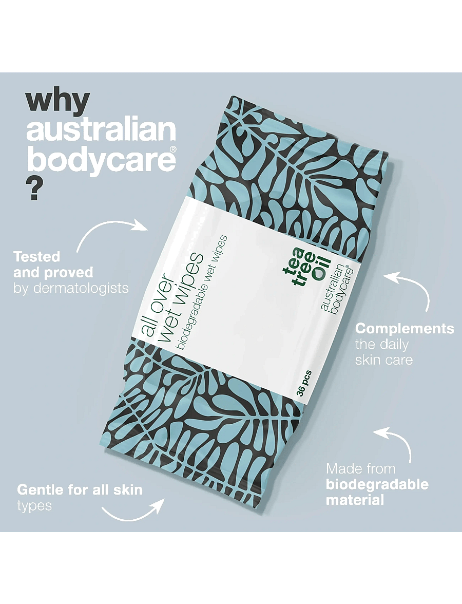 Australian Bodycare - TTO Wet Wipes 36pcs - niisked salvrätikud näole - clear - 3