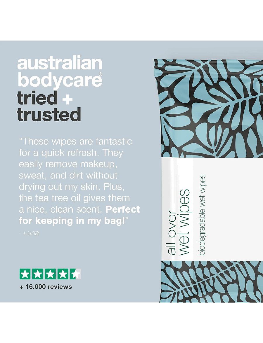 Australian Bodycare - TTO Wet Wipes 36pcs - niisked salvrätikud näole - clear - 4