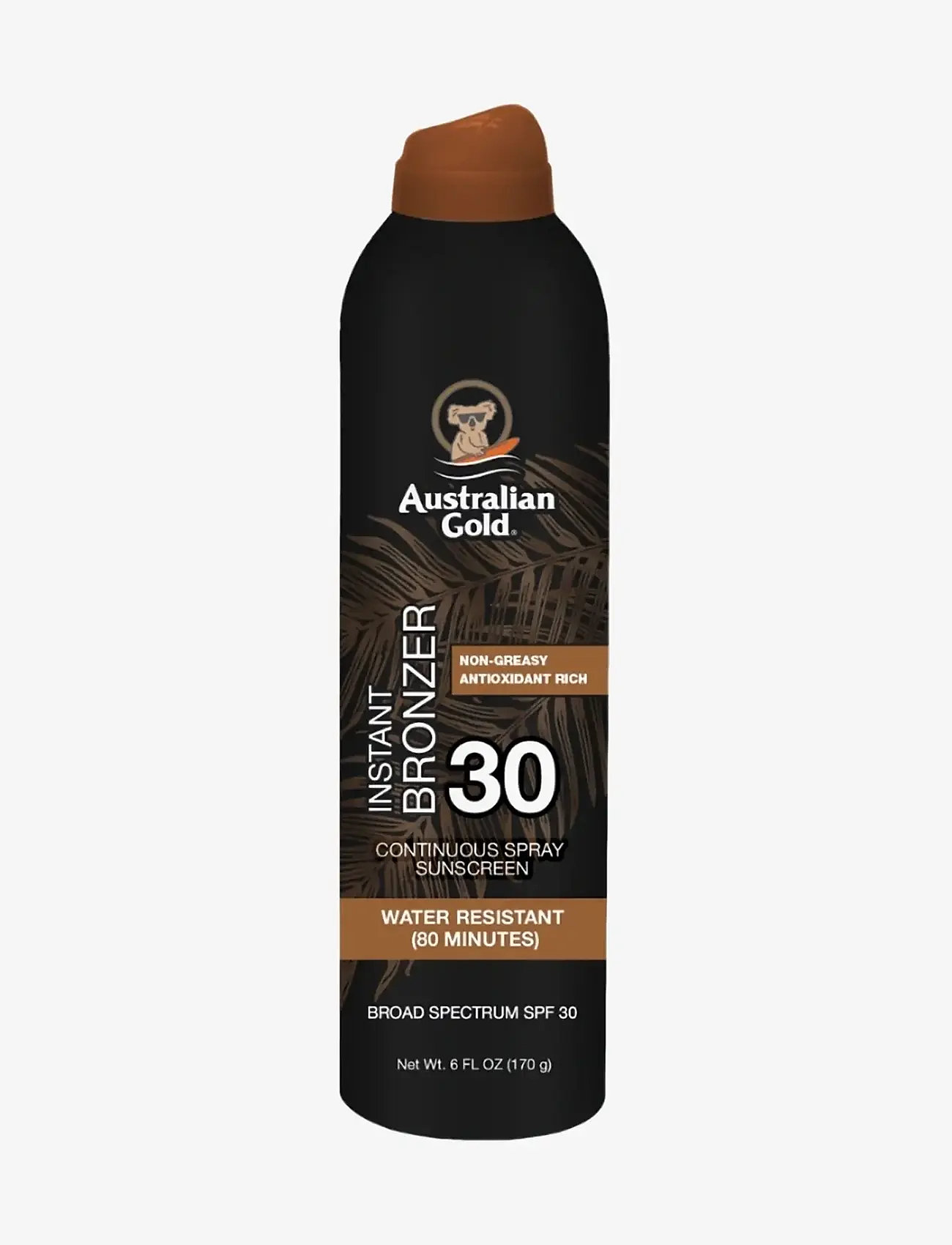 Australian Gold - Instant Bronzer Continuous Spray SPF 30 - solcremer til krop - not applicable - 0