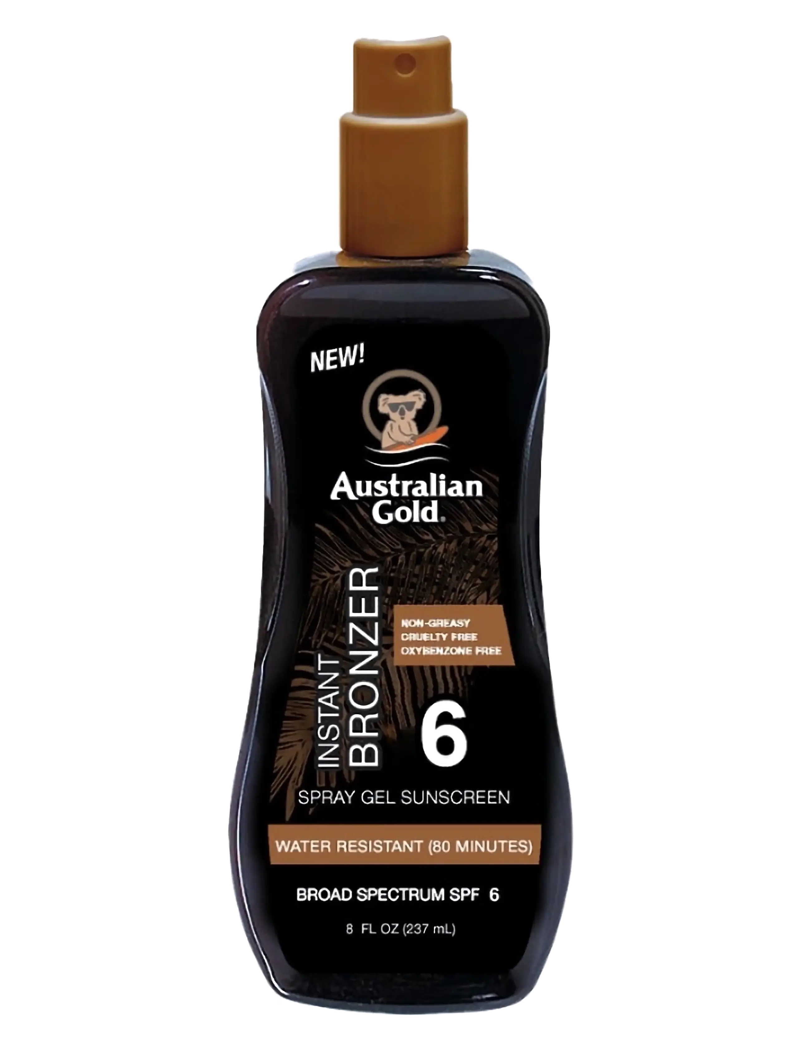 Australian Gold Instant Bronzer Spraygel Spf 06, 237 ml, Nude, Solpleje > Krop, Dame