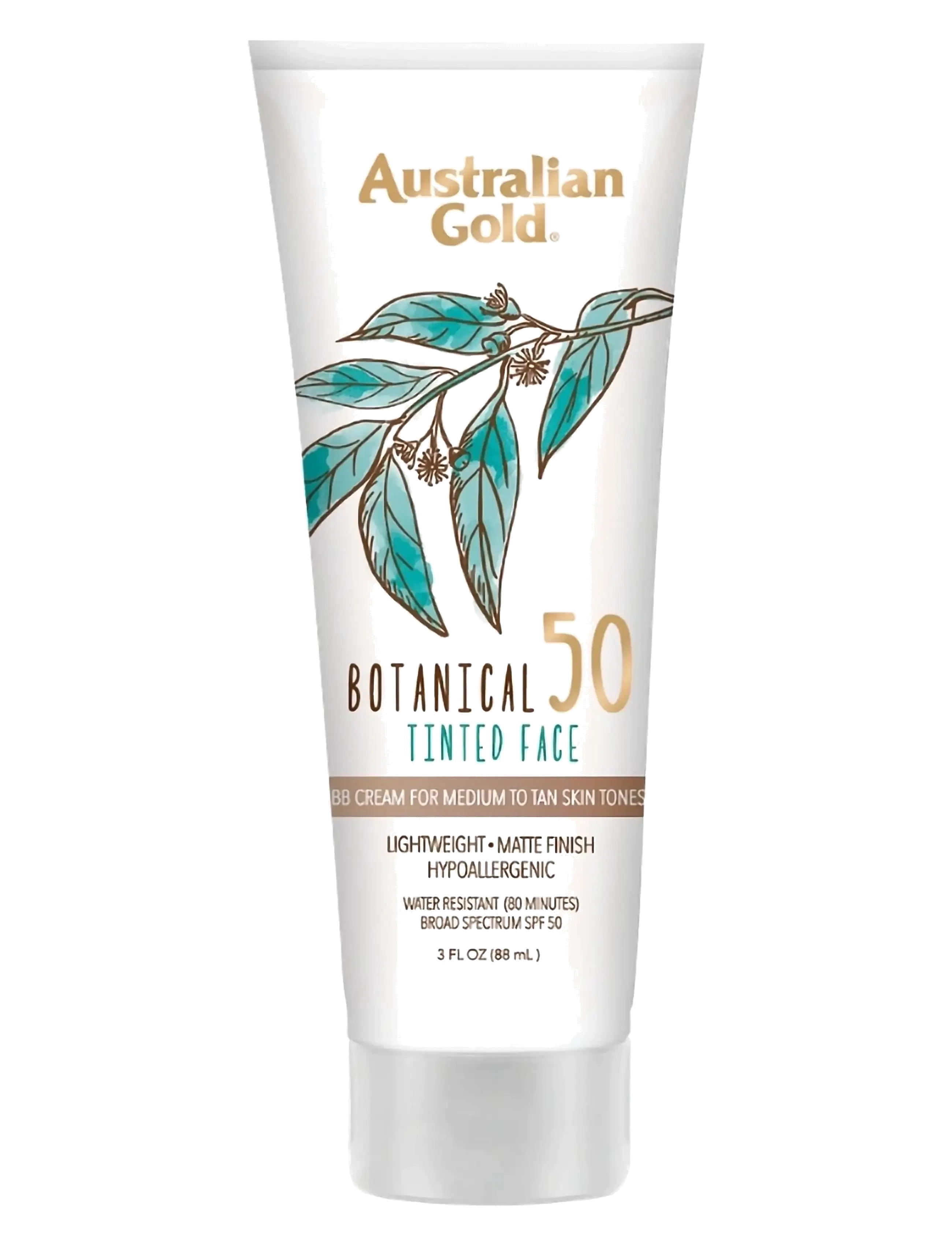 Australian Gold Botanical Tinted Face Medium-Tan Spf 50, 88 ml, Nude, Solpleje > Ansigt, Dame