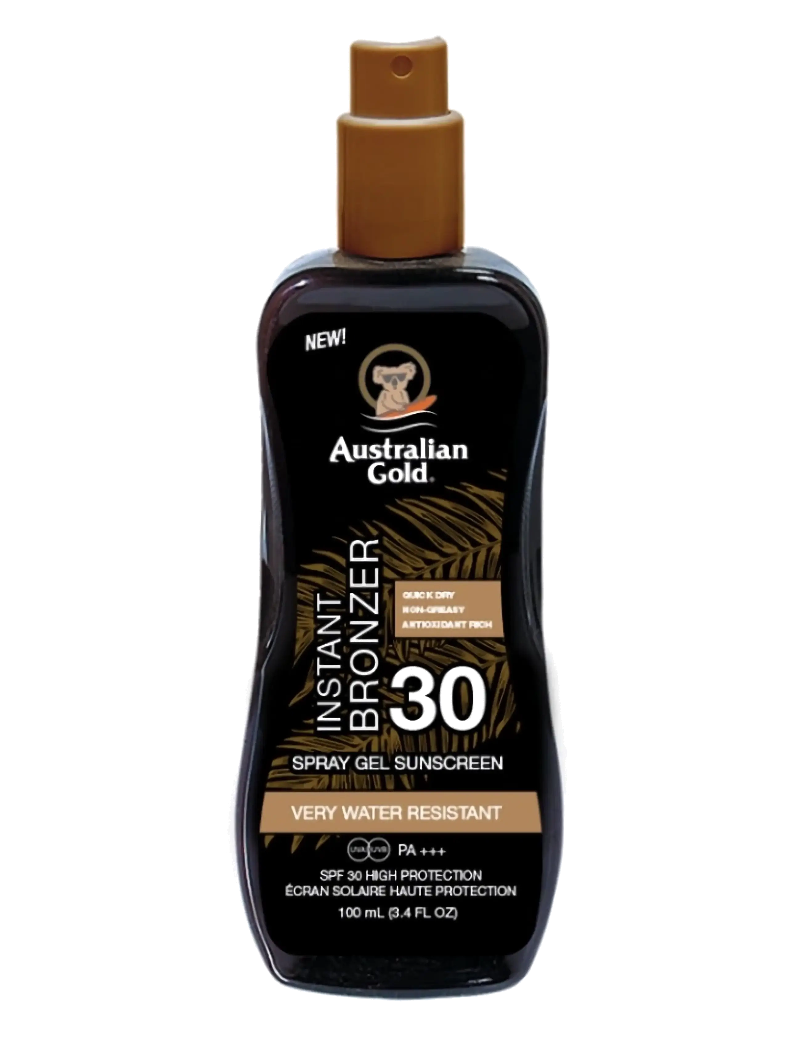 Australian Gold Instant Bronzer Spraygel Travel Size SPF 30 - Beauty for Men - NOT APPLICABLE / clear