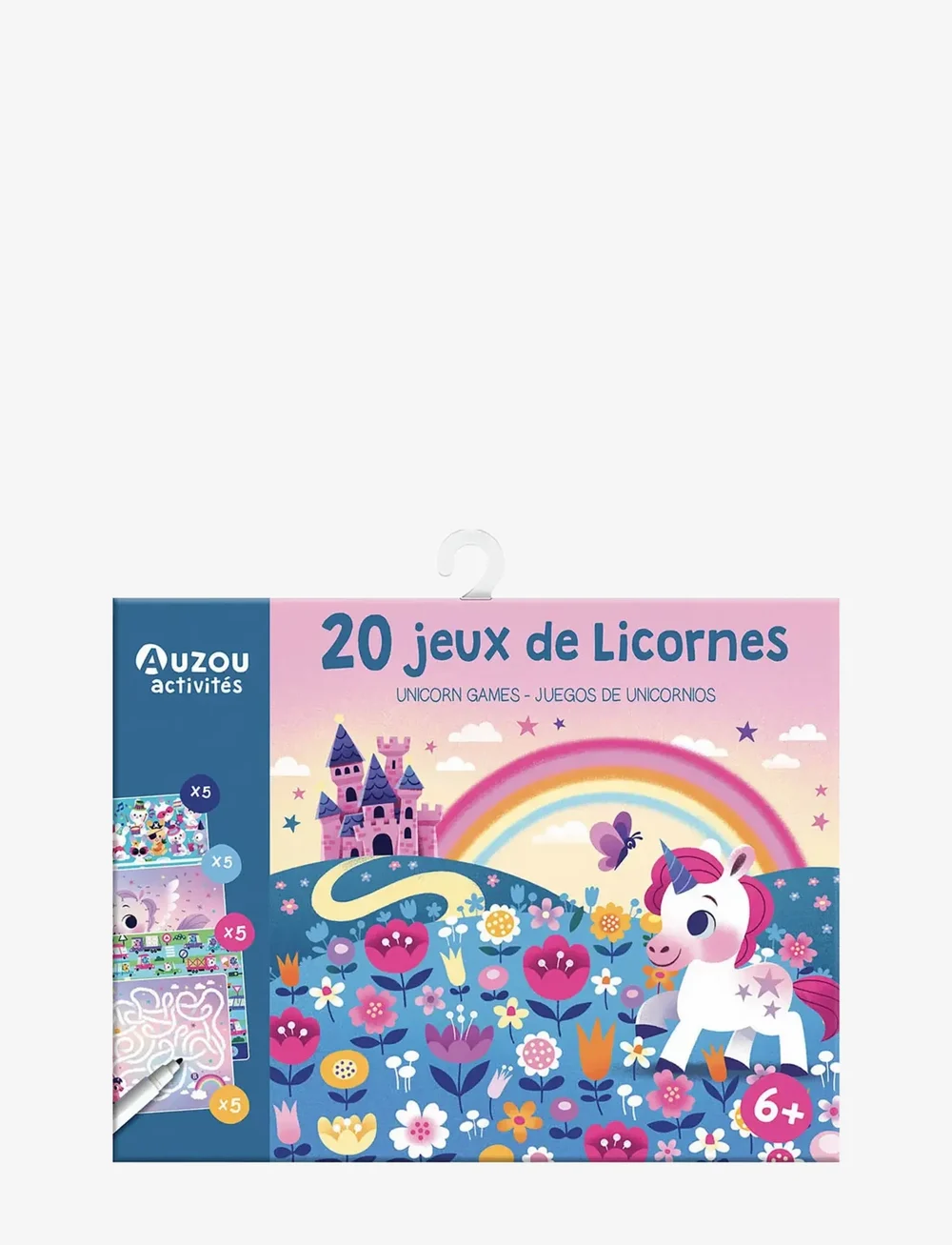 Auzou - Activity Cards - 20 Unicorn Games - lauamängud - pink - 0