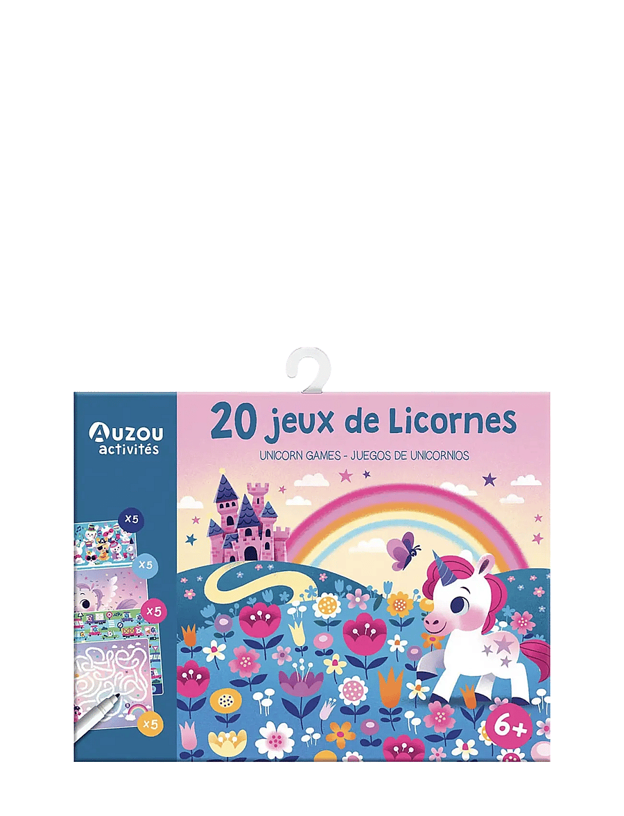 Auzou - Activity Cards - 20 Unicorn Games - brettspiele - pink - 0