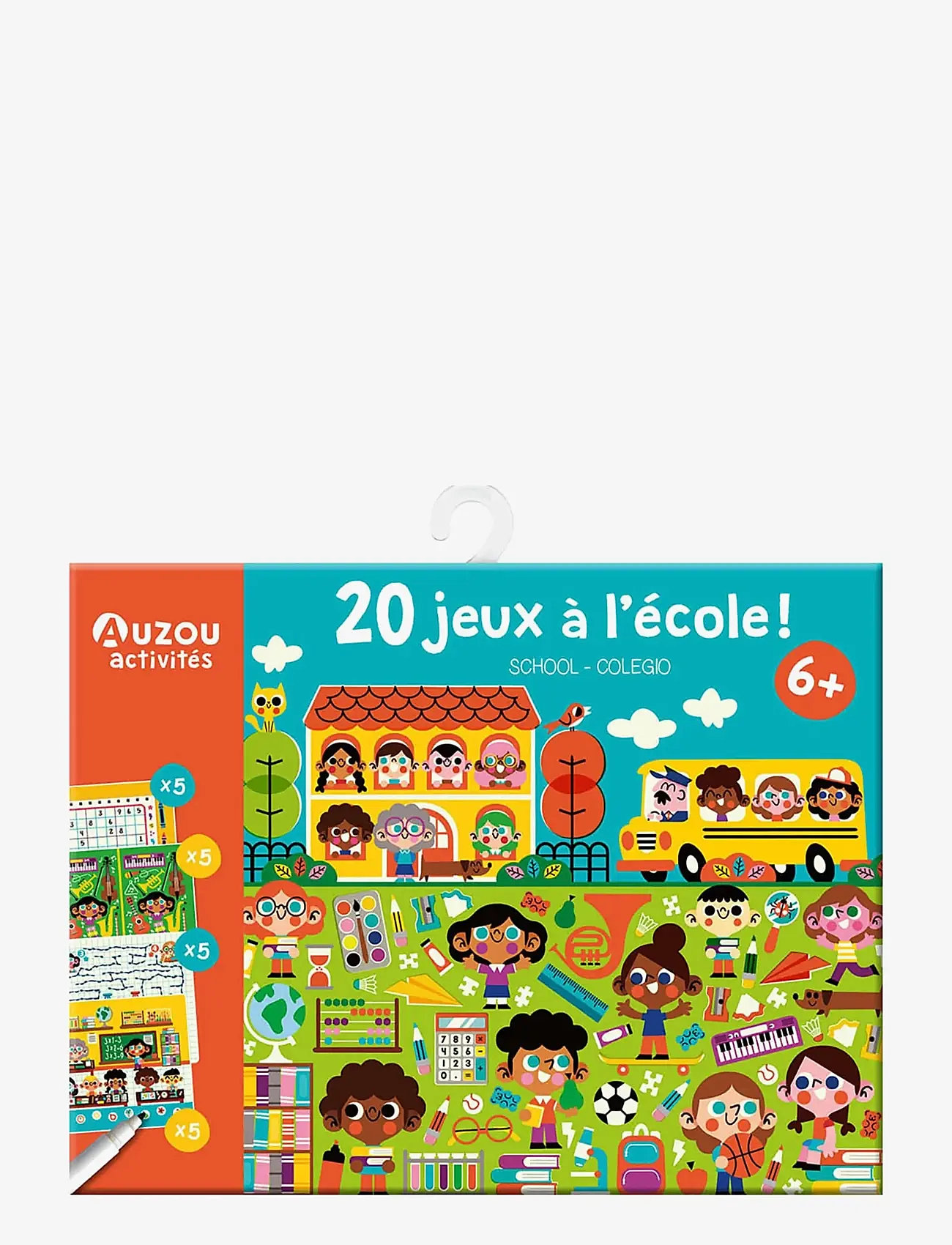 Auzou - Activity Cards - 20 School Games - edukaciniai žaidimai - multi - 0