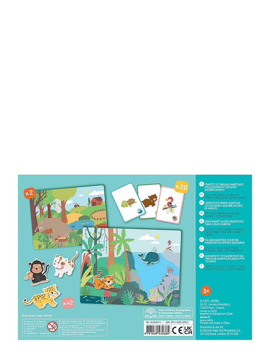 Auzou - My Little Magnet Case - Baby Animals - käsitöökomplekt - multi - 1