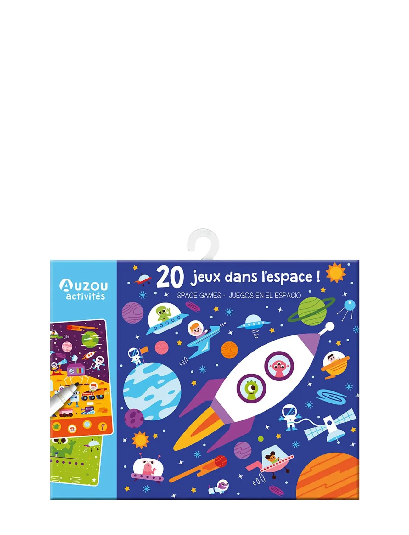 Auzou Activity Cards - 20 Space Games, One Size, Multi/patterned, Spil > Brætspil, Børn