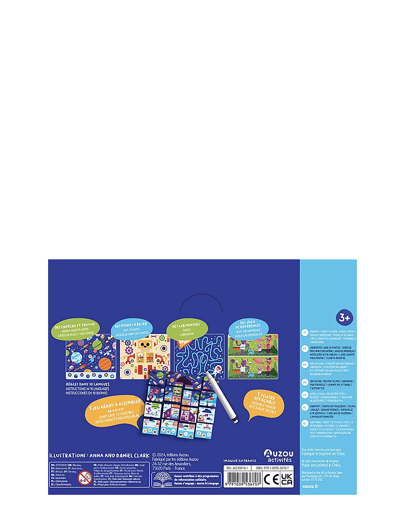 Auzou - Activity Cards - 20 Space Games - brettspiele - blue - 2