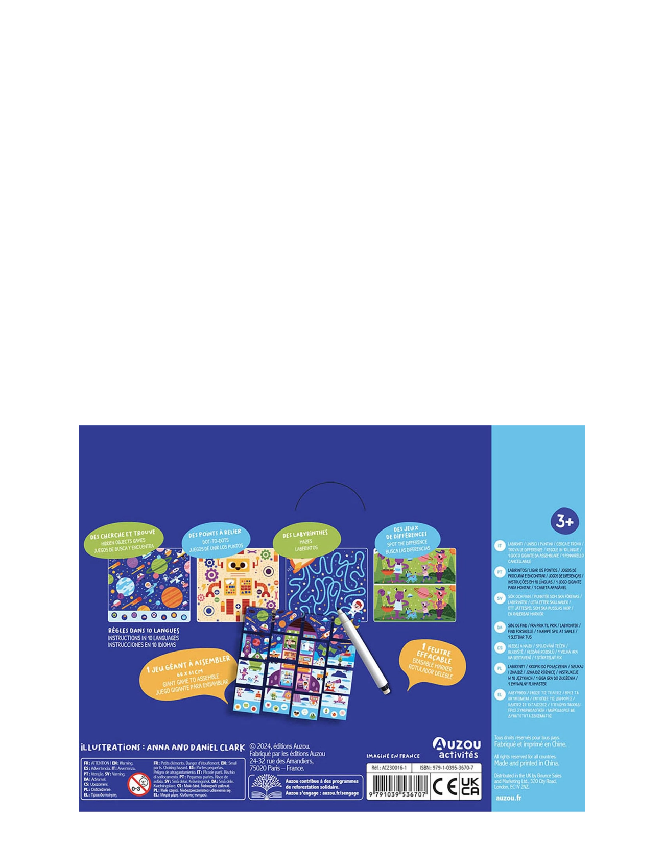 Auzou - Activity Cards - 20 Space Games - brettspiele - blue - 2