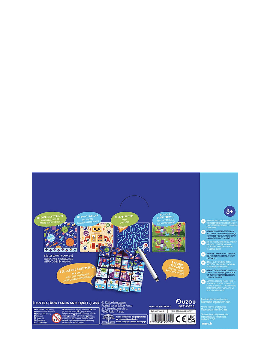 Auzou - Activity Cards - 20 Space Games - brettspiele - blue - 2