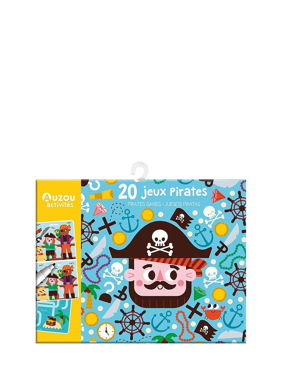 Auzou - My Games Pouch - 20 Pirates Games - lauamängud - turquise - 0