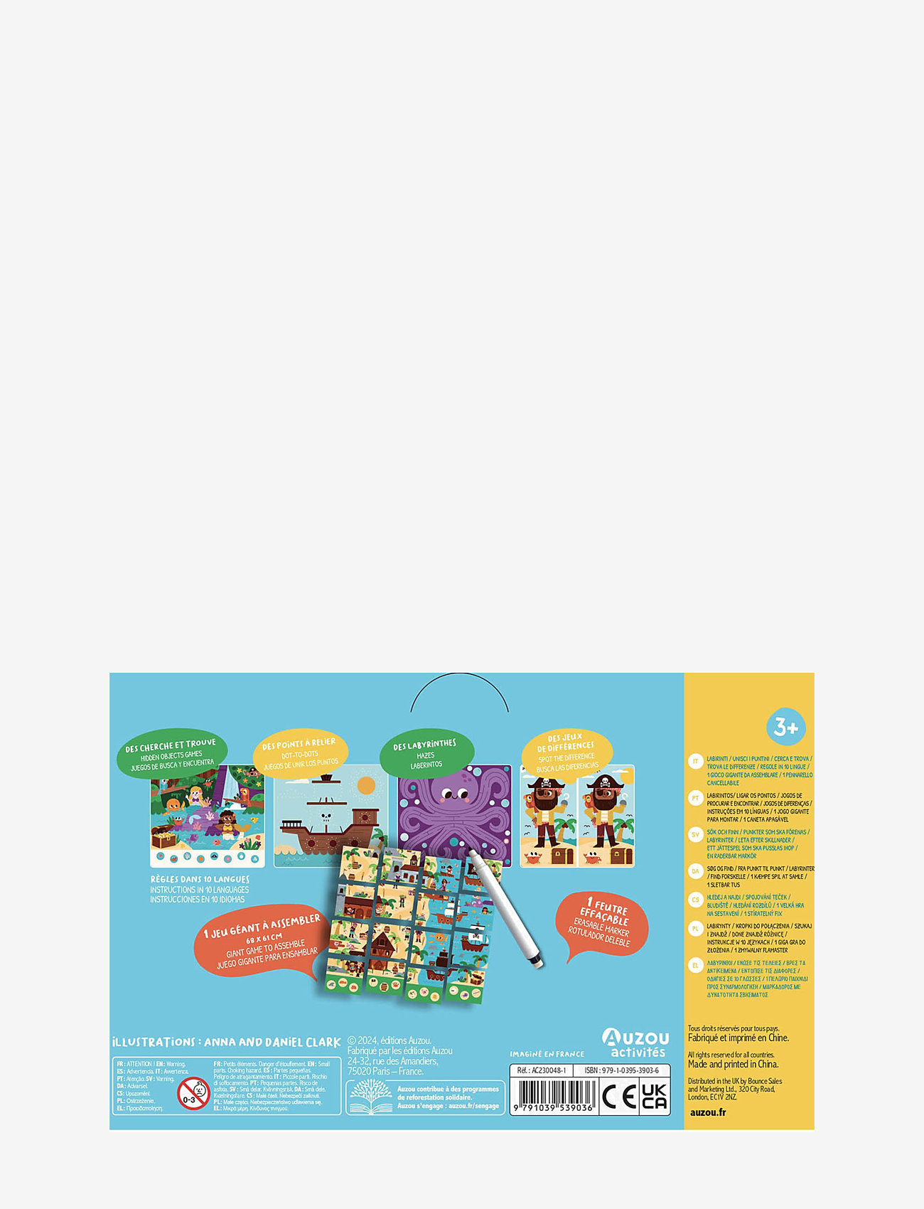 Auzou - My Games Pouch - 20 Pirates Games - brettspiele - turquise - 1