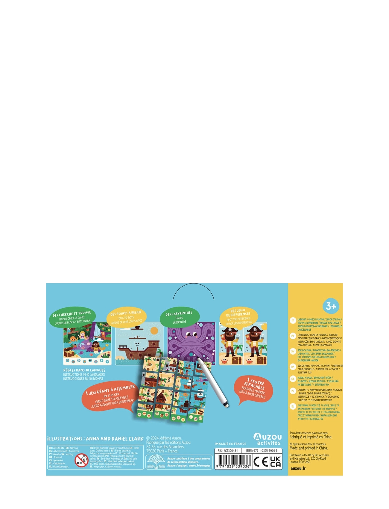 Auzou - My Games Pouch - 20 Pirates Games - lauamängud - turquise - 1