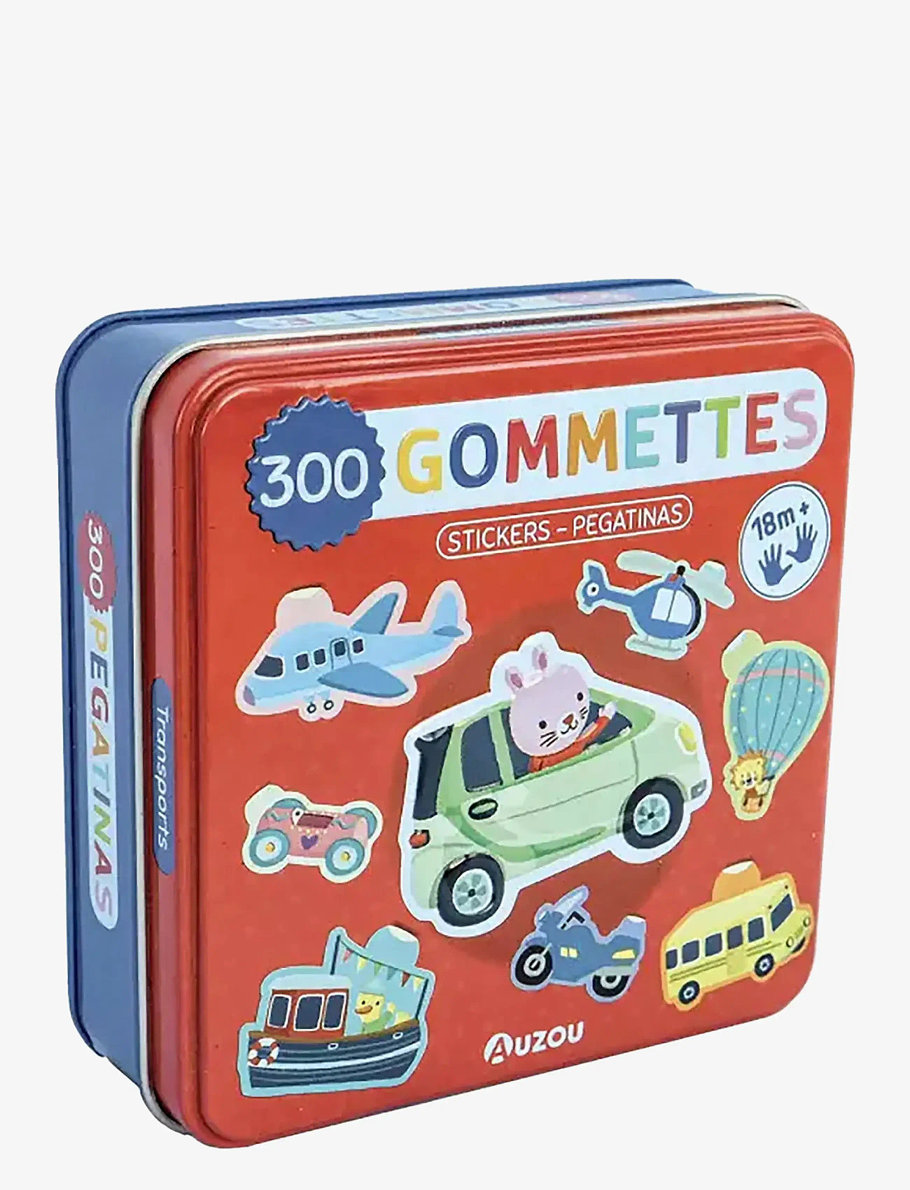 Auzou - Stickers in Metallic Box - Things That Go - klistermärken - red - 0