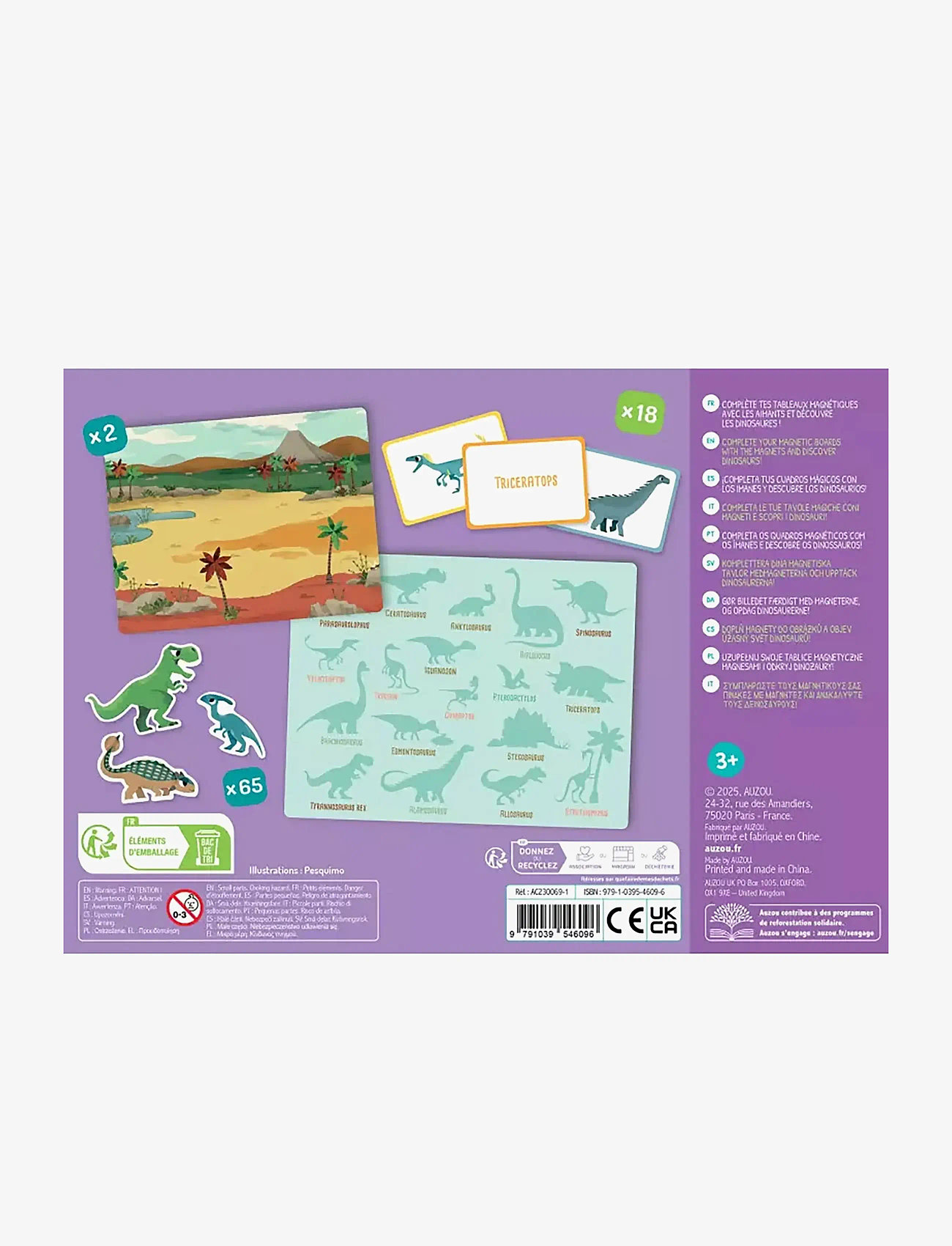 Auzou - My Little Magnet Case - Dinosaurs - craft sets - multi - 1