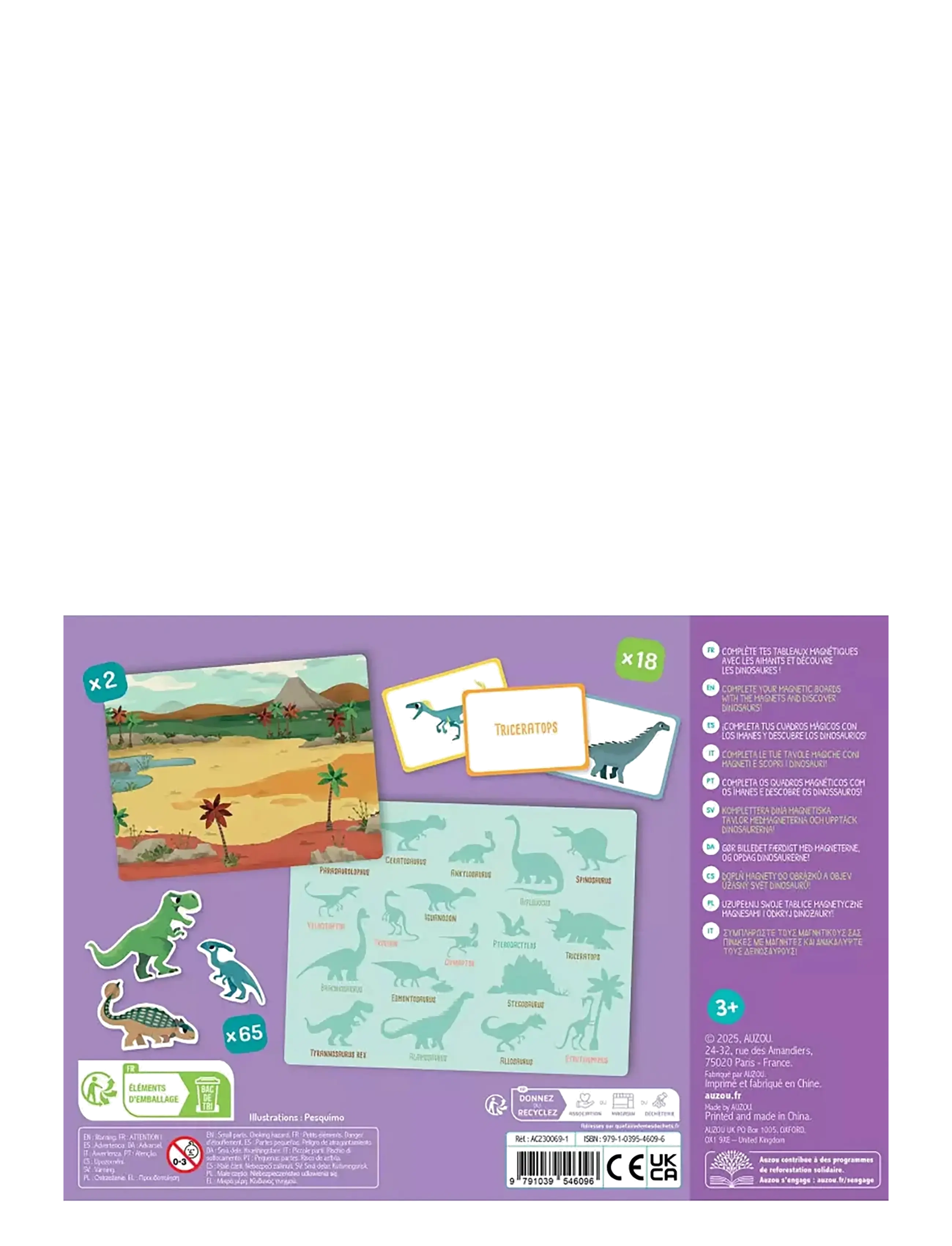 Auzou - My Little Magnet Case - Dinosaurs - bastelset - multi - 1