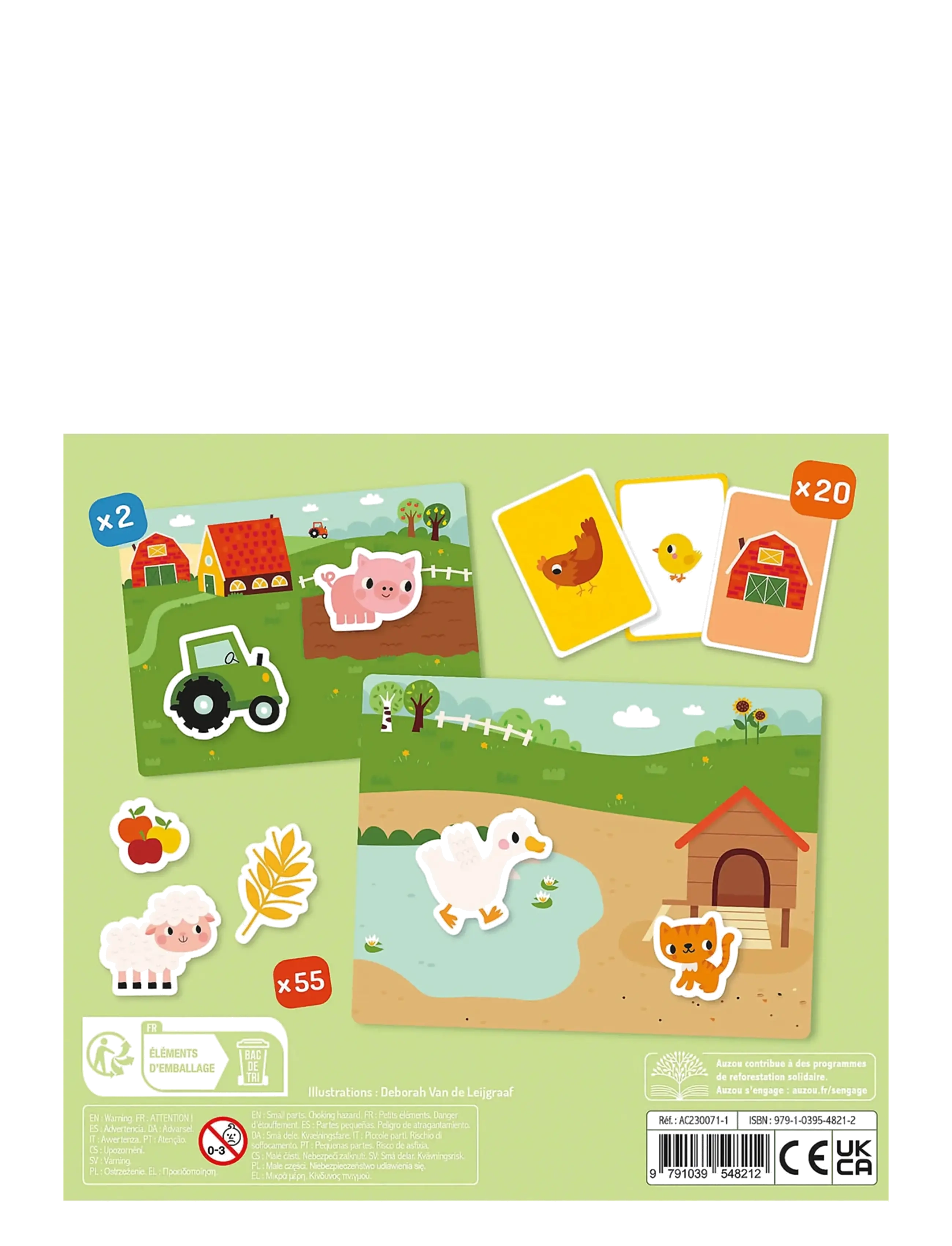 Auzou - My Little Magnet Case - The farm - kreasæt - multi - 1