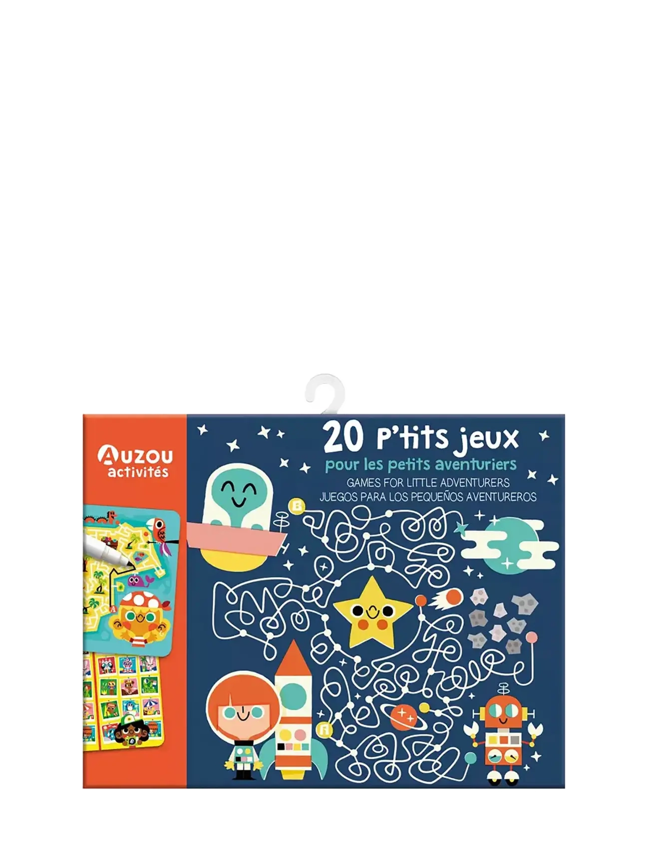 Auzou Activity Cards 20 Adventure Games, One Size, Mehrfarbig/gemustert - Board Kinder