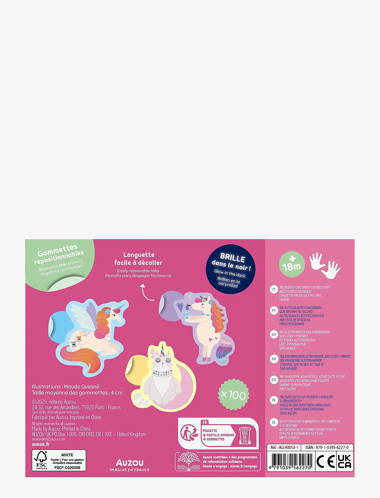 Auzou - My First Stickers - Unicorns Stickers - klistermærker - multi - 1