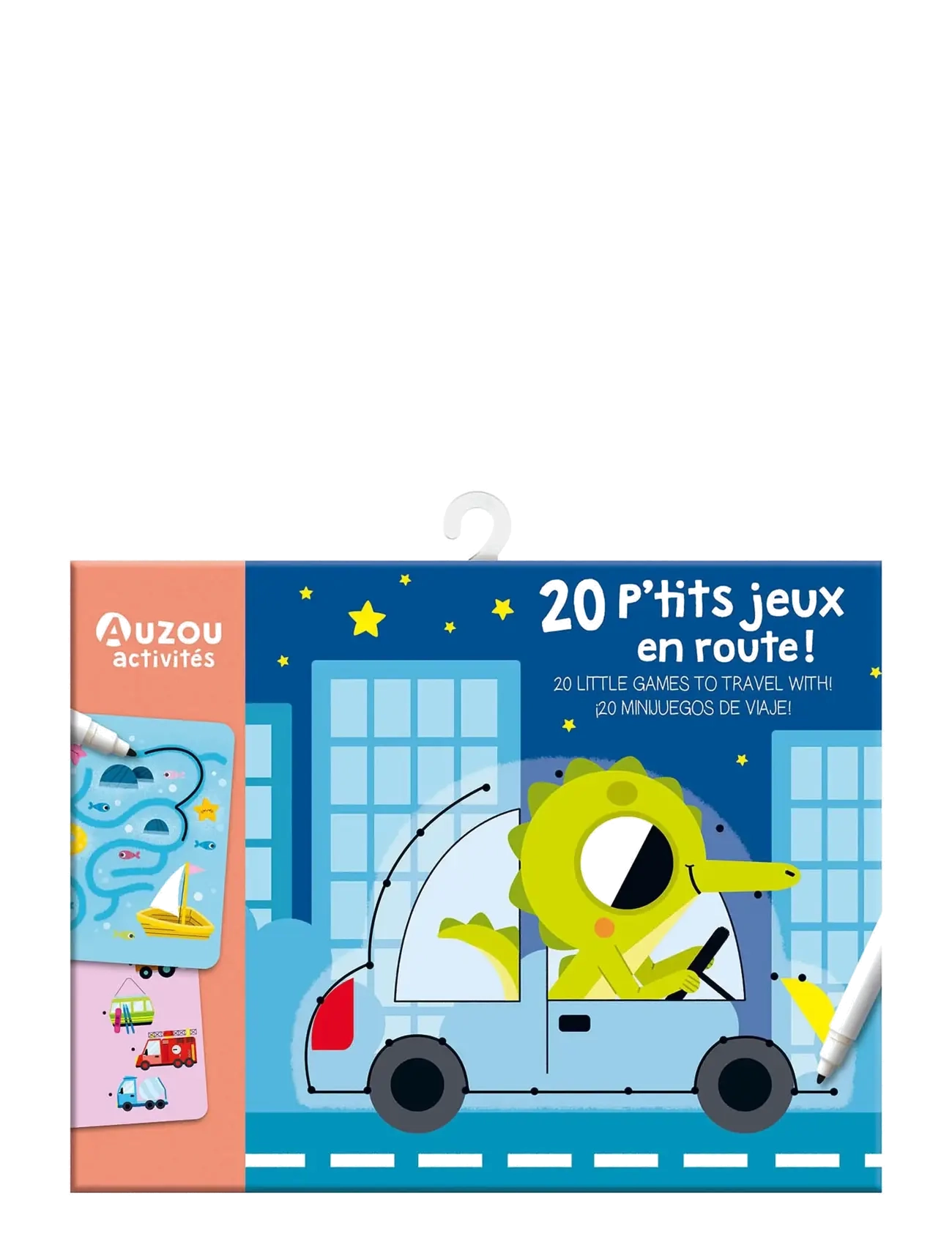 Auzou Activity Cards 20 Travel Games, One Size, Mehrfarbig/gemustert - Educational Kinder