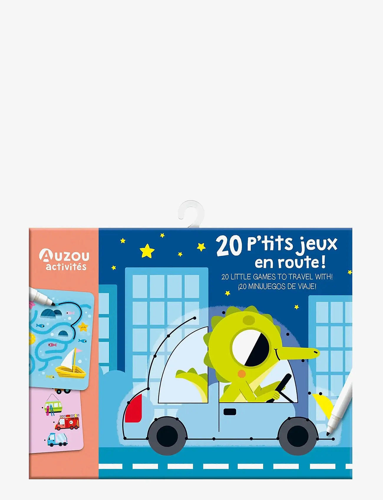 Auzou - Activity Cards - 20 Travel Games - pædagogiske spil - multi - 0