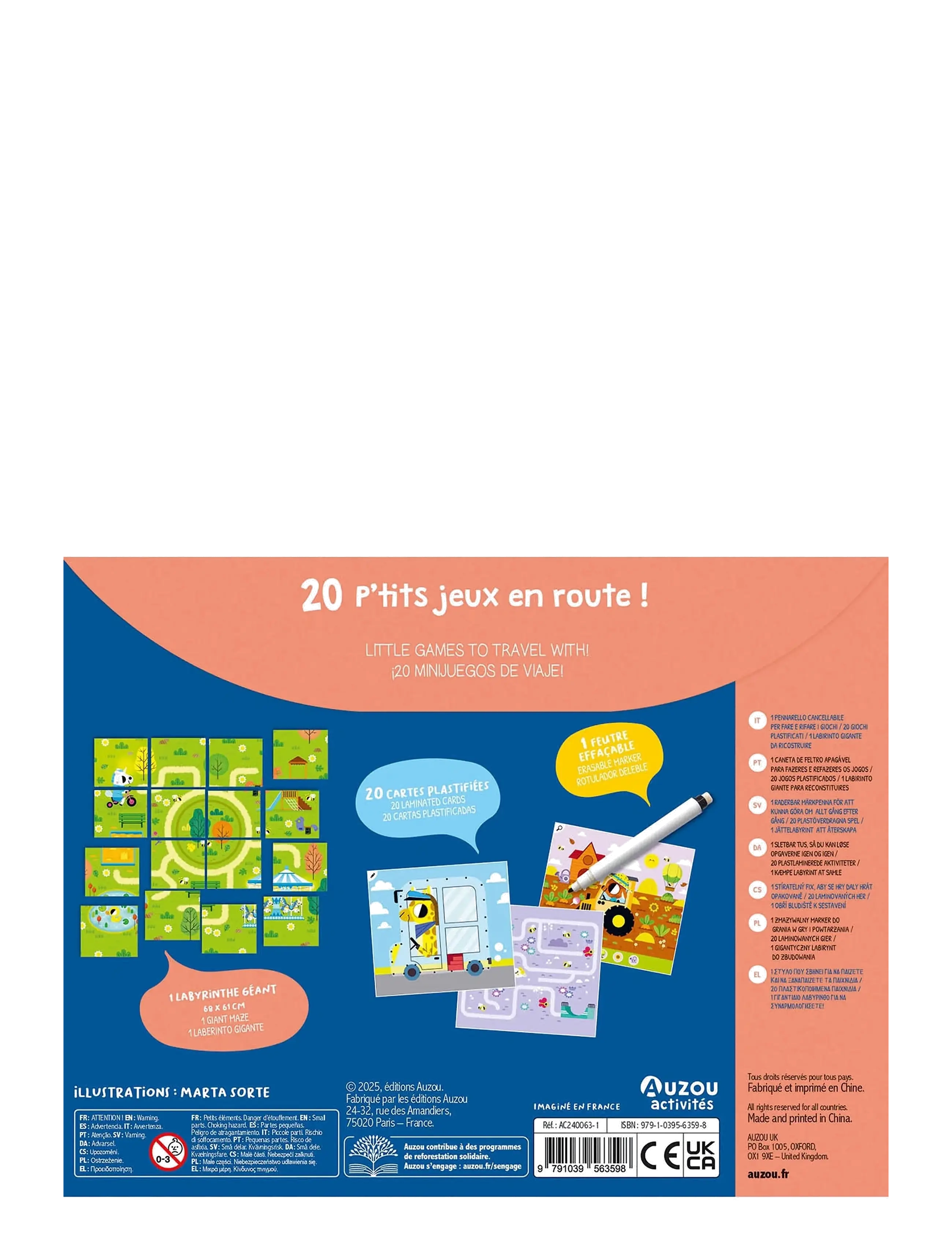 Auzou - Activity Cards - 20 Travel Games - Õpetlikud mängud - multi - 1