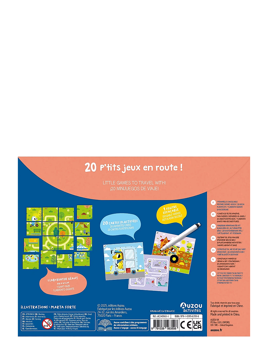 Auzou - Activity Cards - 20 Travel Games - Õpetlikud mängud - multi - 1