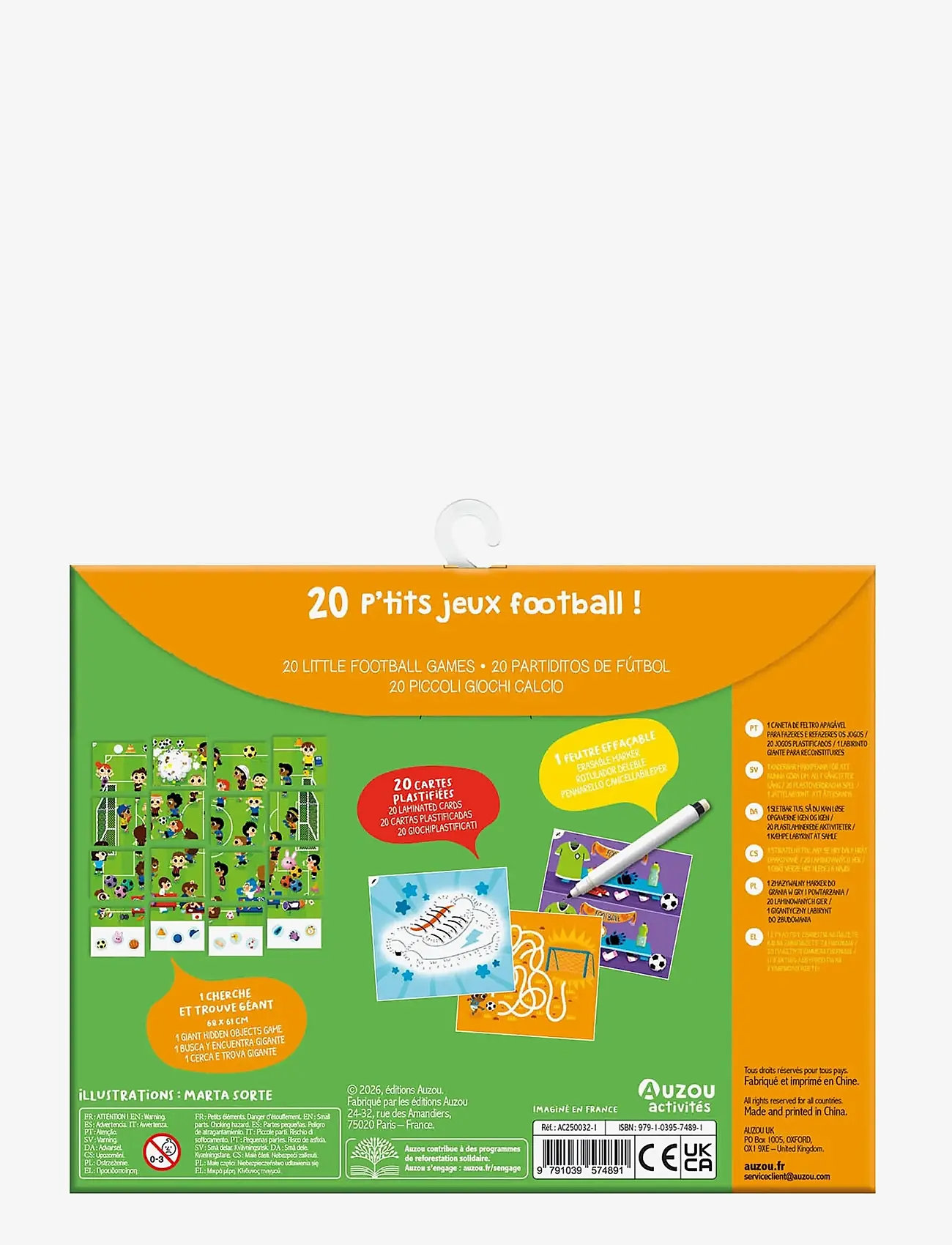 Auzou - Activity Cards - 20 Football Games - educational games - multi - 1