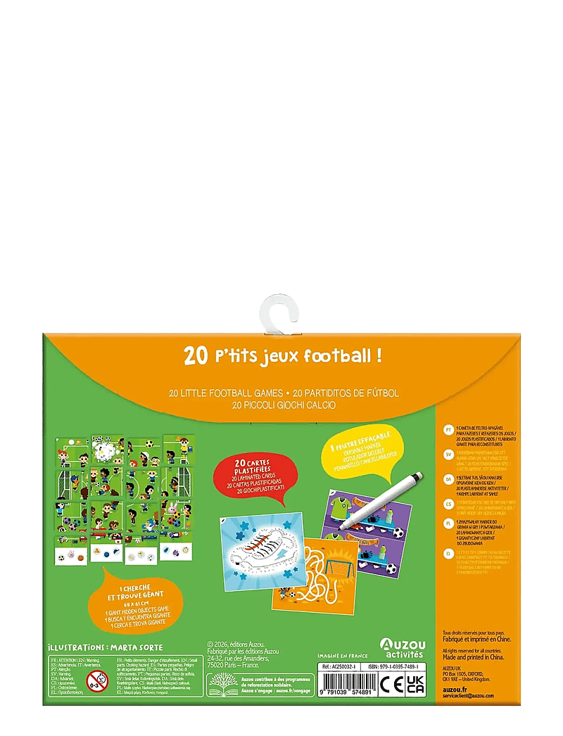Auzou - Activity Cards - 20 Football Games - educational games - multi - 1