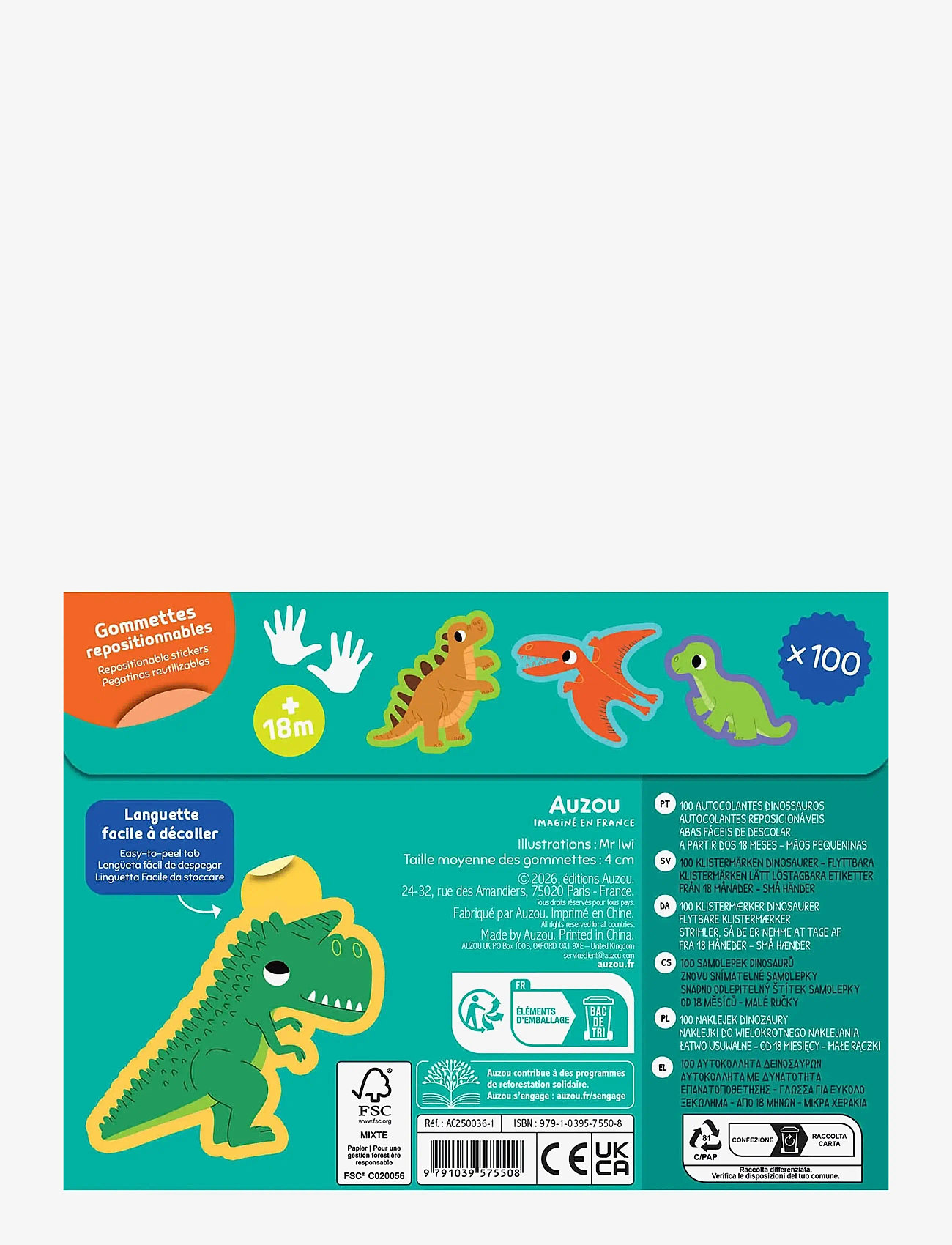 Auzou - My First Stickers - Dinosaurs - kleebised - multi - 1