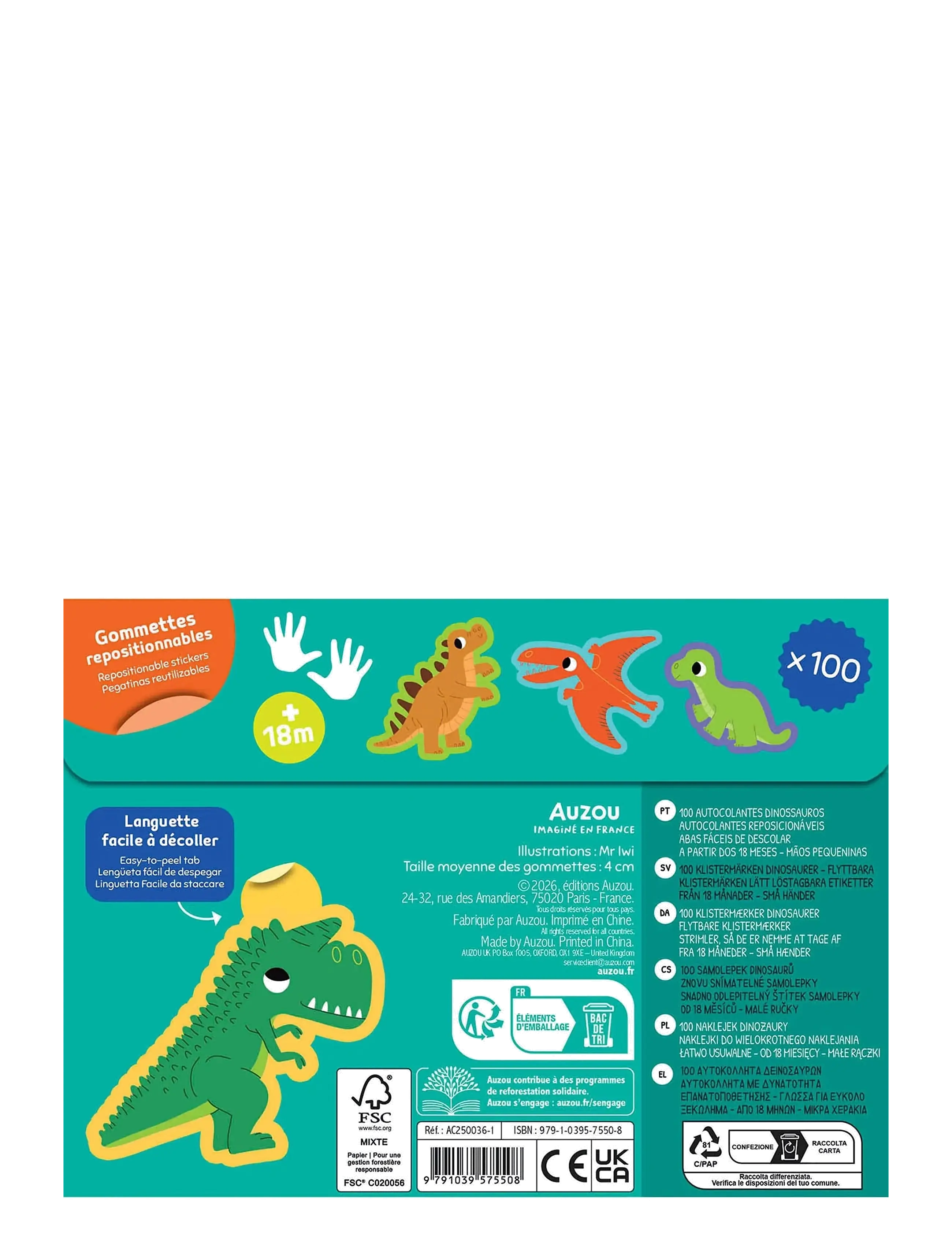 Auzou - My First Stickers - Dinosaurs - aufkleber - multi - 1