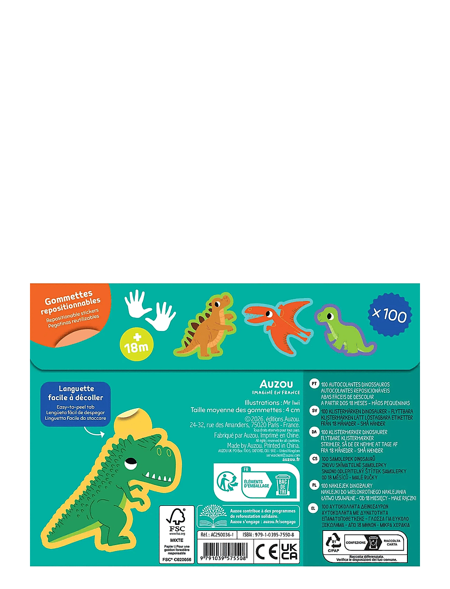 Auzou - My First Stickers - Dinosaurs - aufkleber - multi - 1