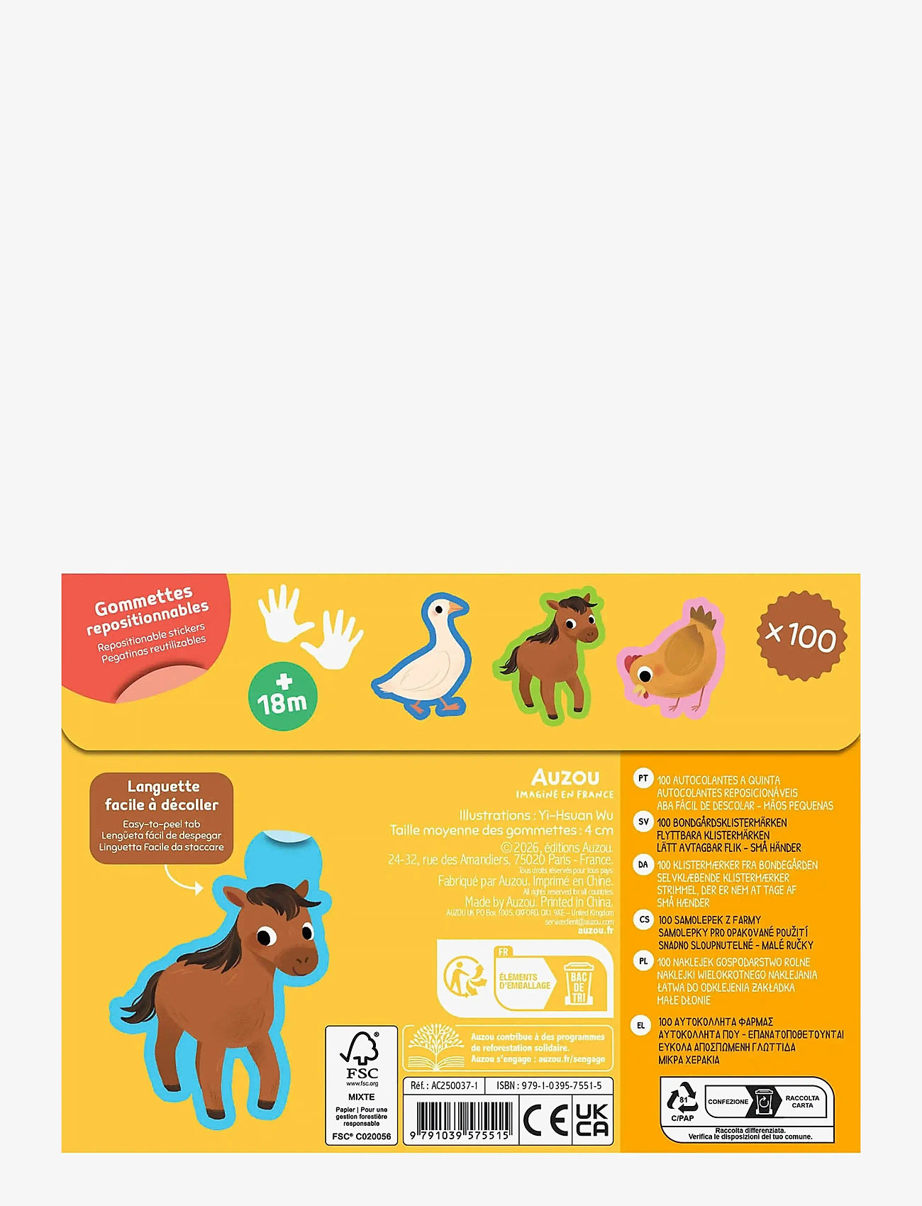 Auzou - My First Stickers - The farm - klistermærker - multi - 2