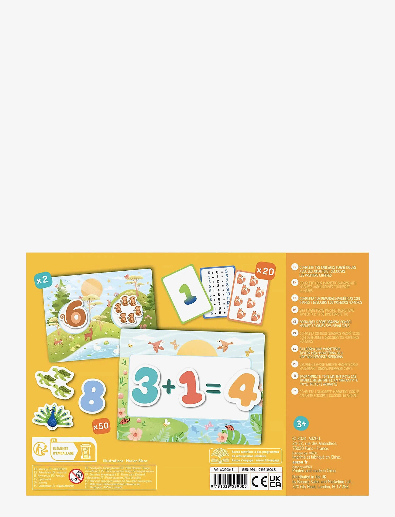 Auzou - My Little Magnet Case - First Numbers - pædagogiske spil - multi - 1