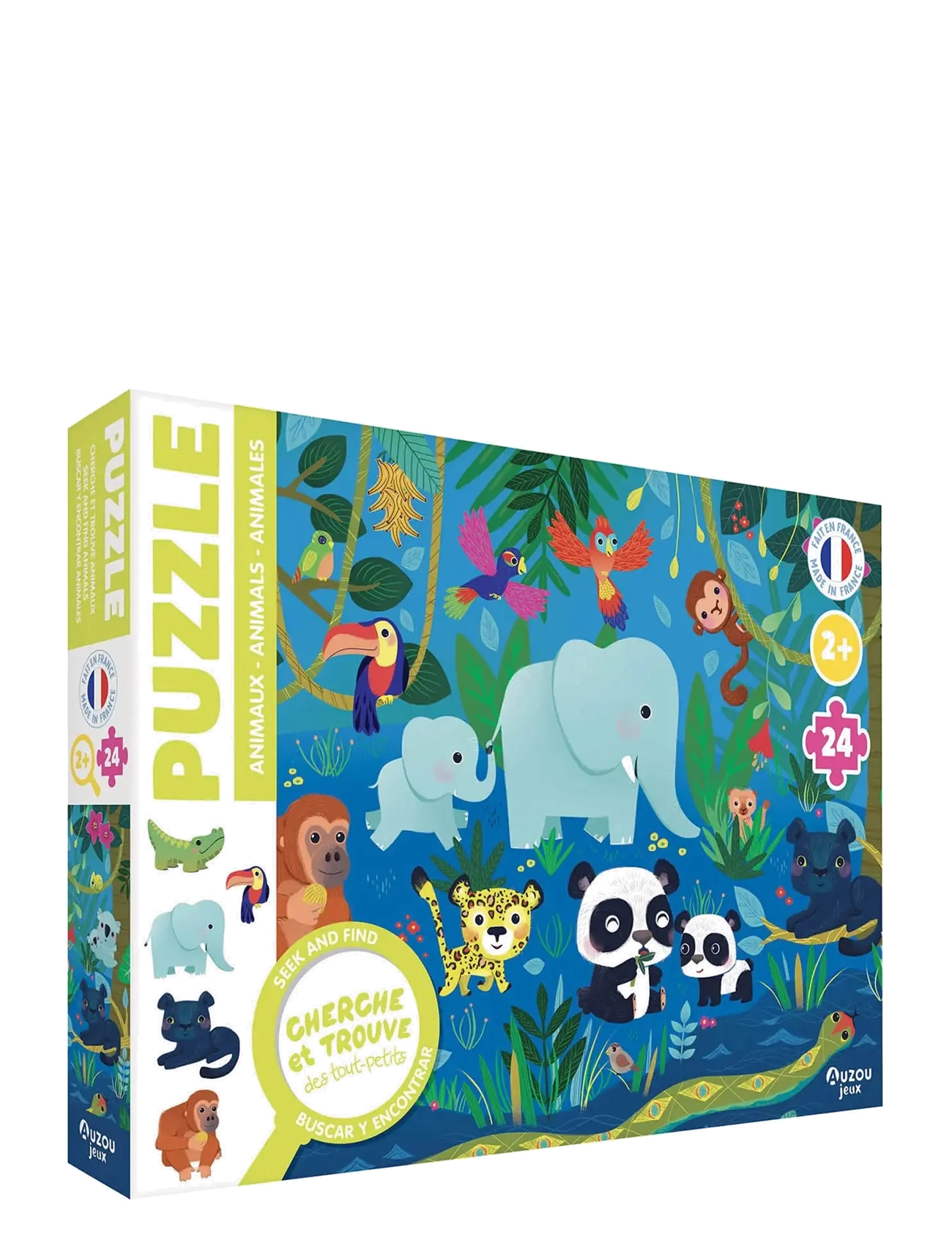 Auzou Puzzle 24 pcs - Seek & Find - Animals - Puzzles - MULTI / multi
