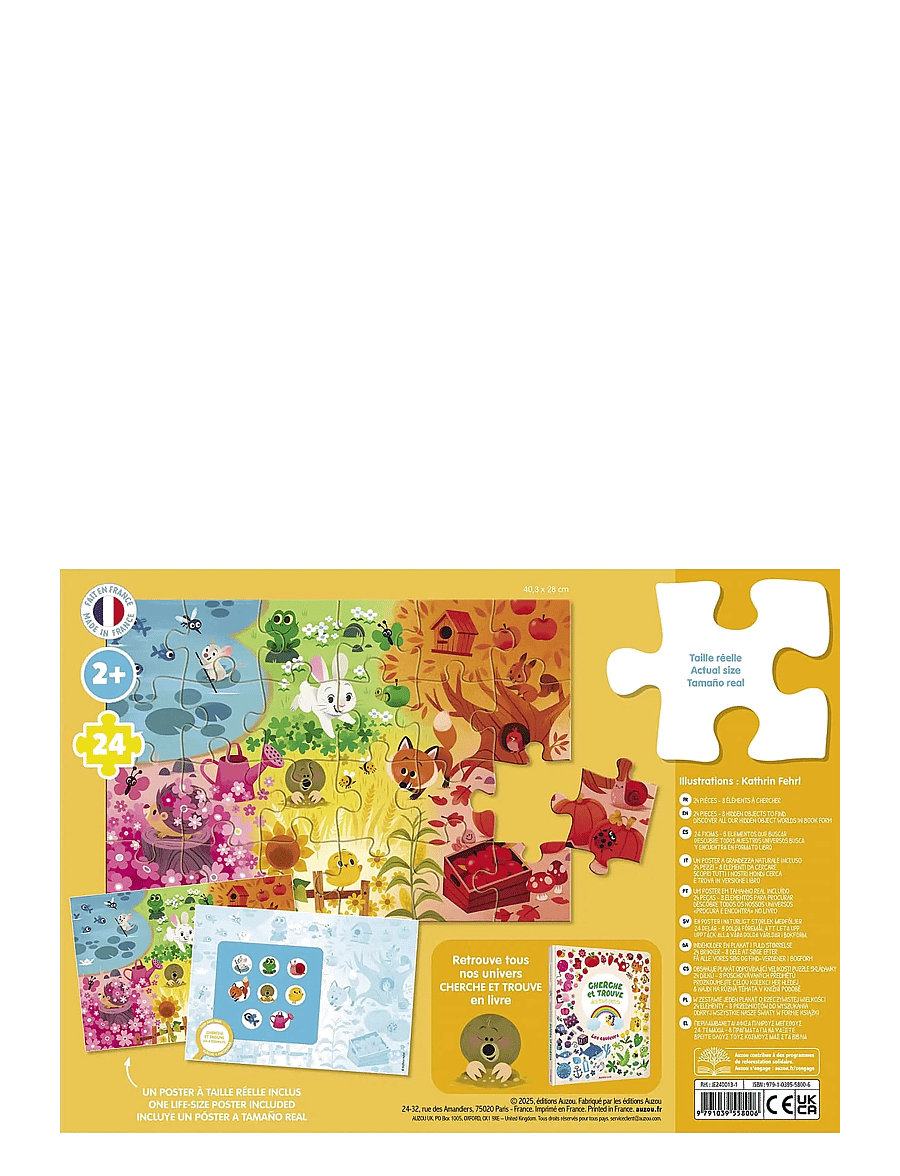 Auzou - Puzzle 24 pcs - Seek & Find - Colours - Õpetlikud pusled - multi - 1