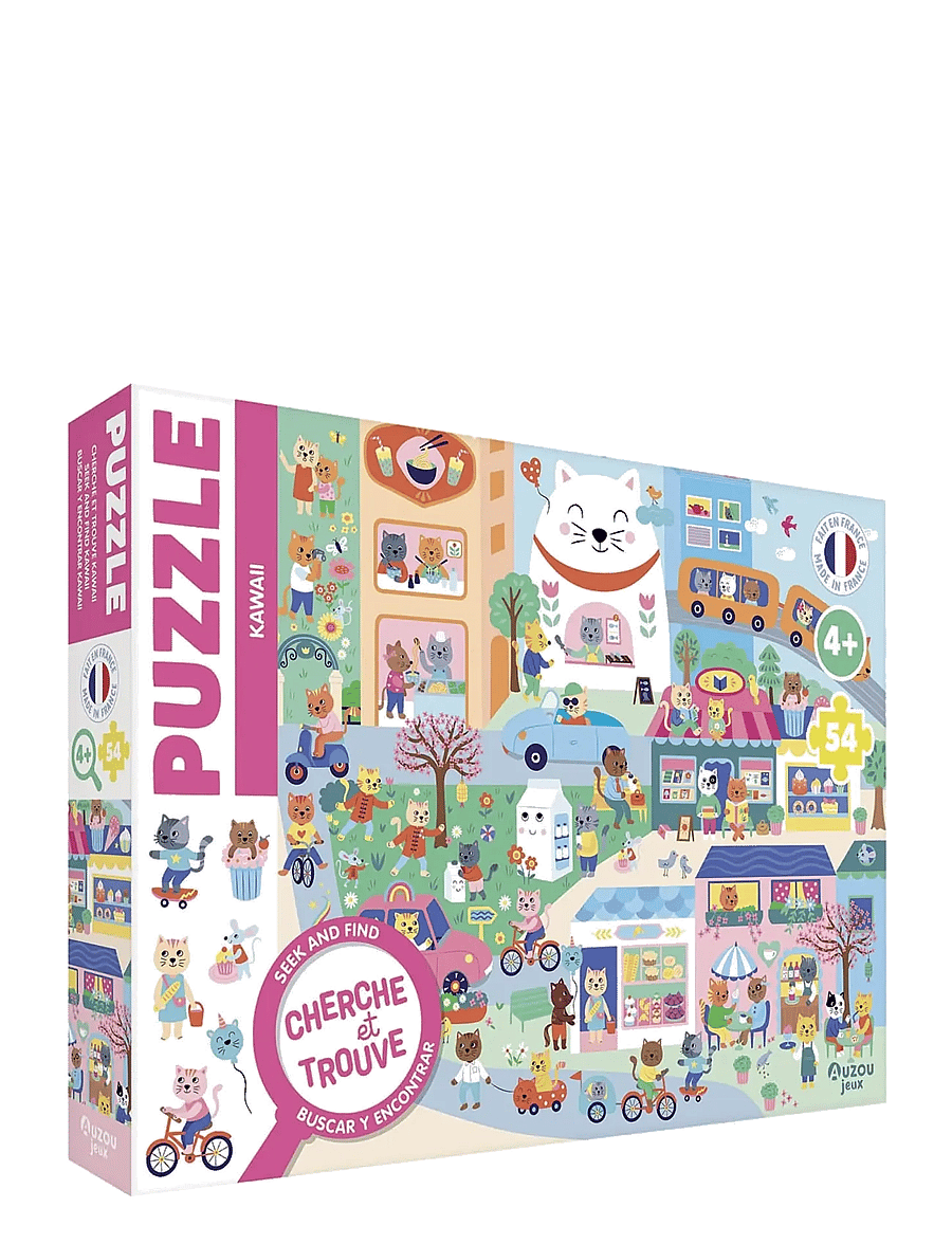 Auzou - Puzzle 54 pcs - Seek & Find - Kawaii - klassikalised pusled - multi - 0