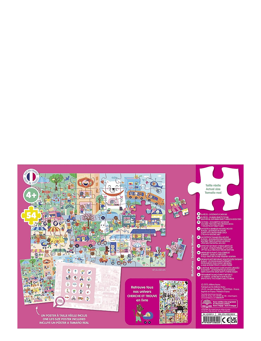 Auzou - Puzzle 54 pcs - Seek & Find - Kawaii - klassikalised pusled - multi - 1