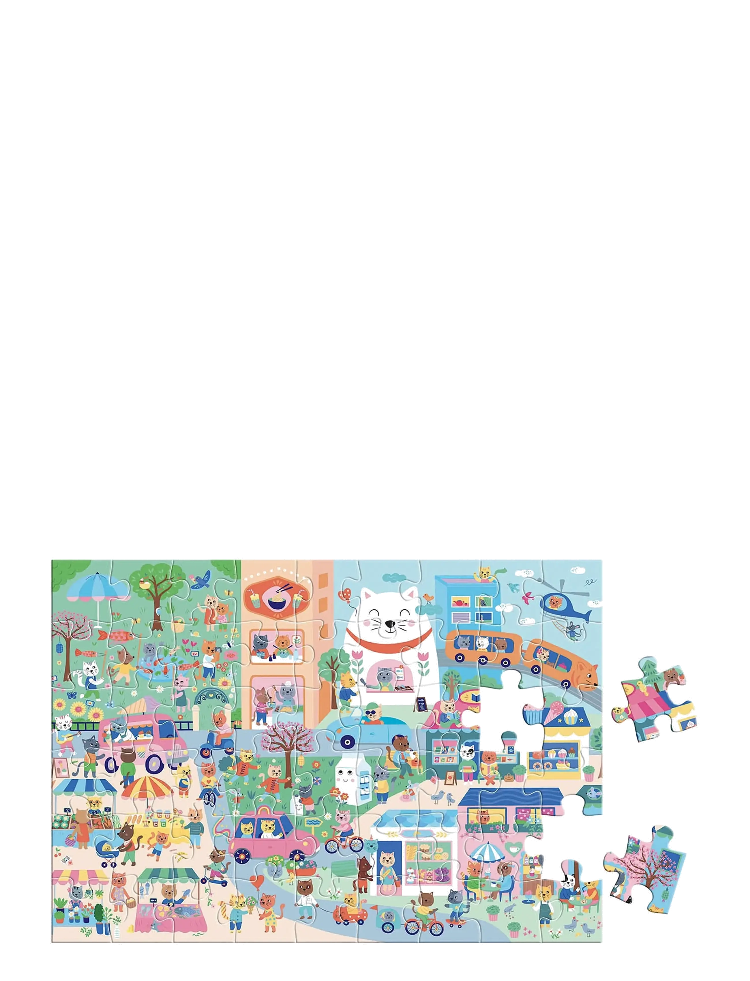 Auzou - Puzzle 54 pcs - Seek & Find - Kawaii - klassiske puslespil - multi - 2