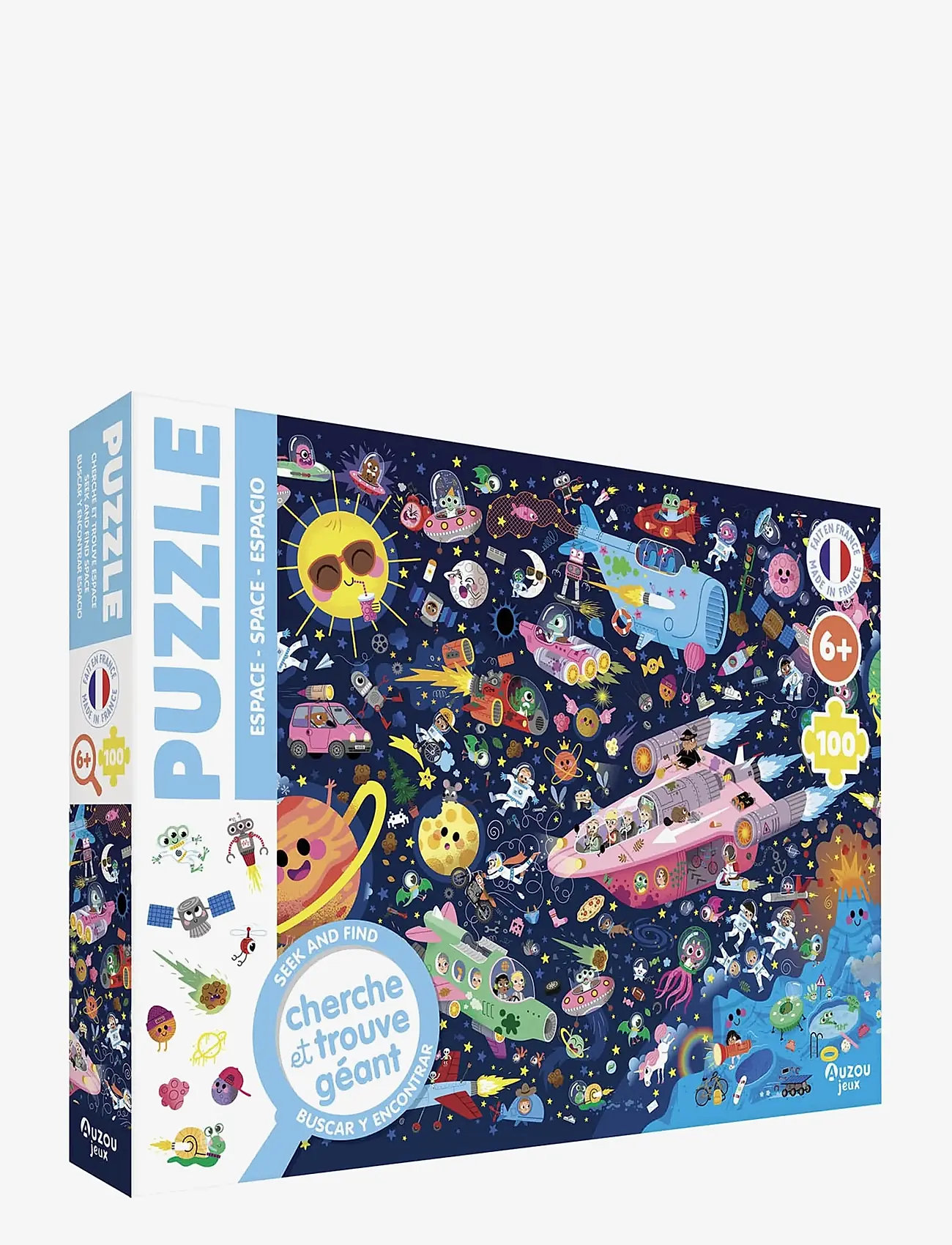 Auzou - Puzzle 100 pcs - Seek & Find - Space - klassische puzzles - multi - 0