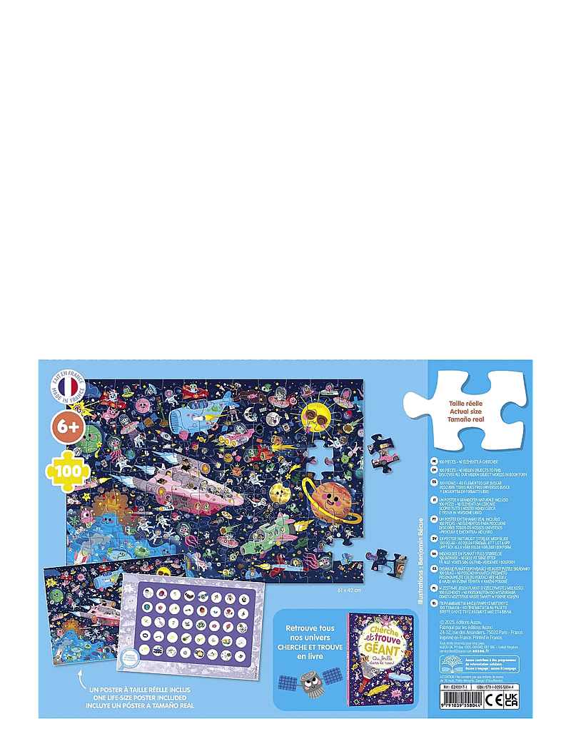 Auzou - Puzzle 100 pcs - Seek & Find - Space - klassische puzzles - multi - 1