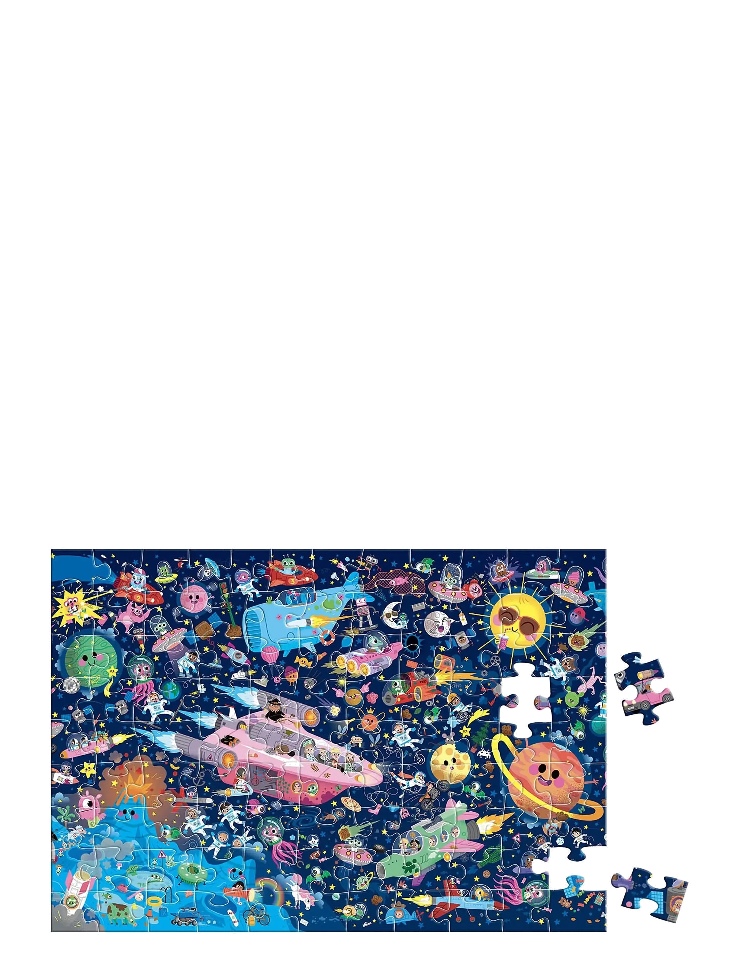 Auzou - Puzzle 100 pcs - Seek & Find - Space - klassiska pussel - multi - 2