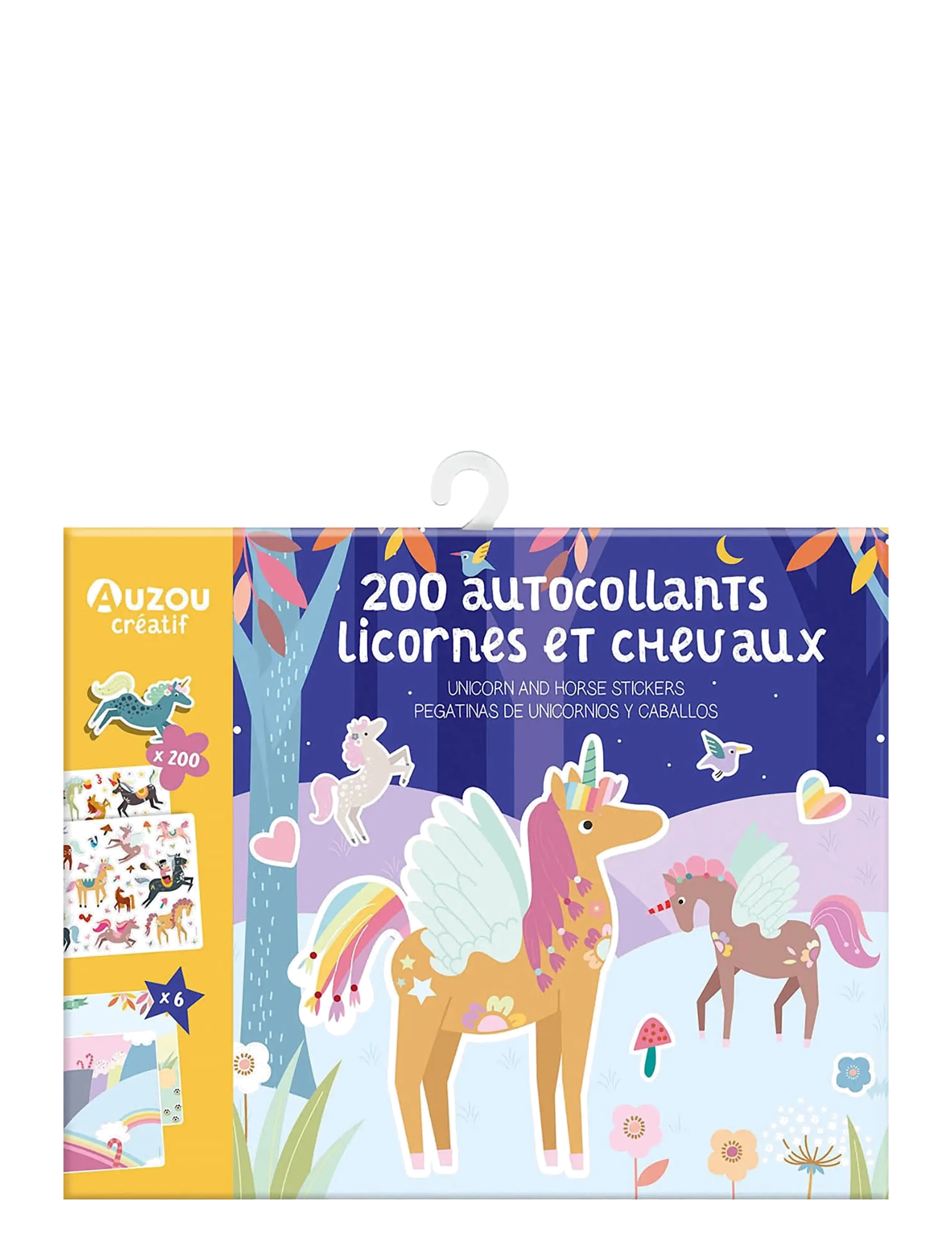 Auzou Stickers Unicorns And Horses 200 Pcs, One Size, Craft, Mehrfarbig/gemustert - Stickers, Kinder