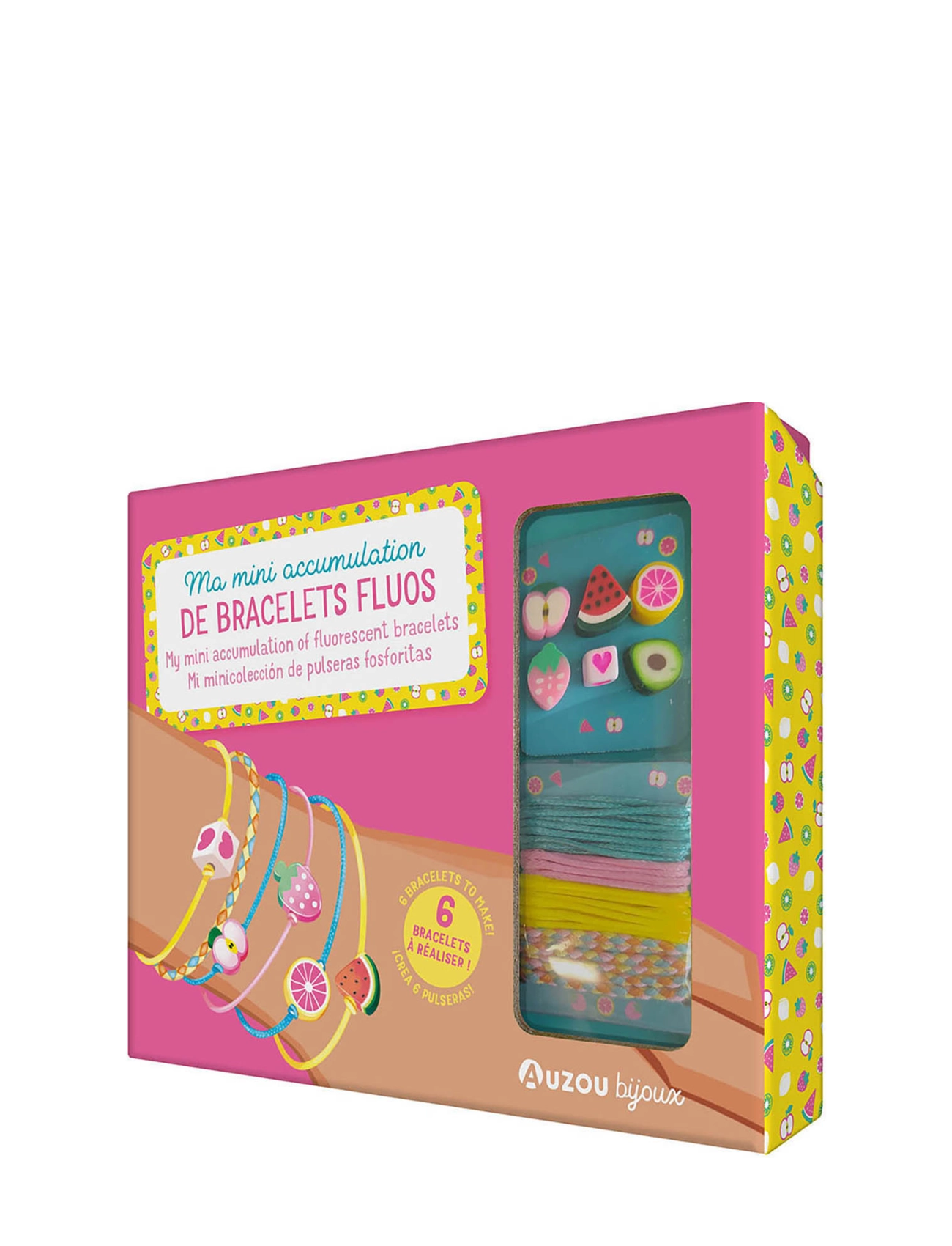 Auzou Jewellery Factory Fluorescent Bracelets, One Size, Craft, Mehrfarbig/gemustert - Craft Sets, Kinder