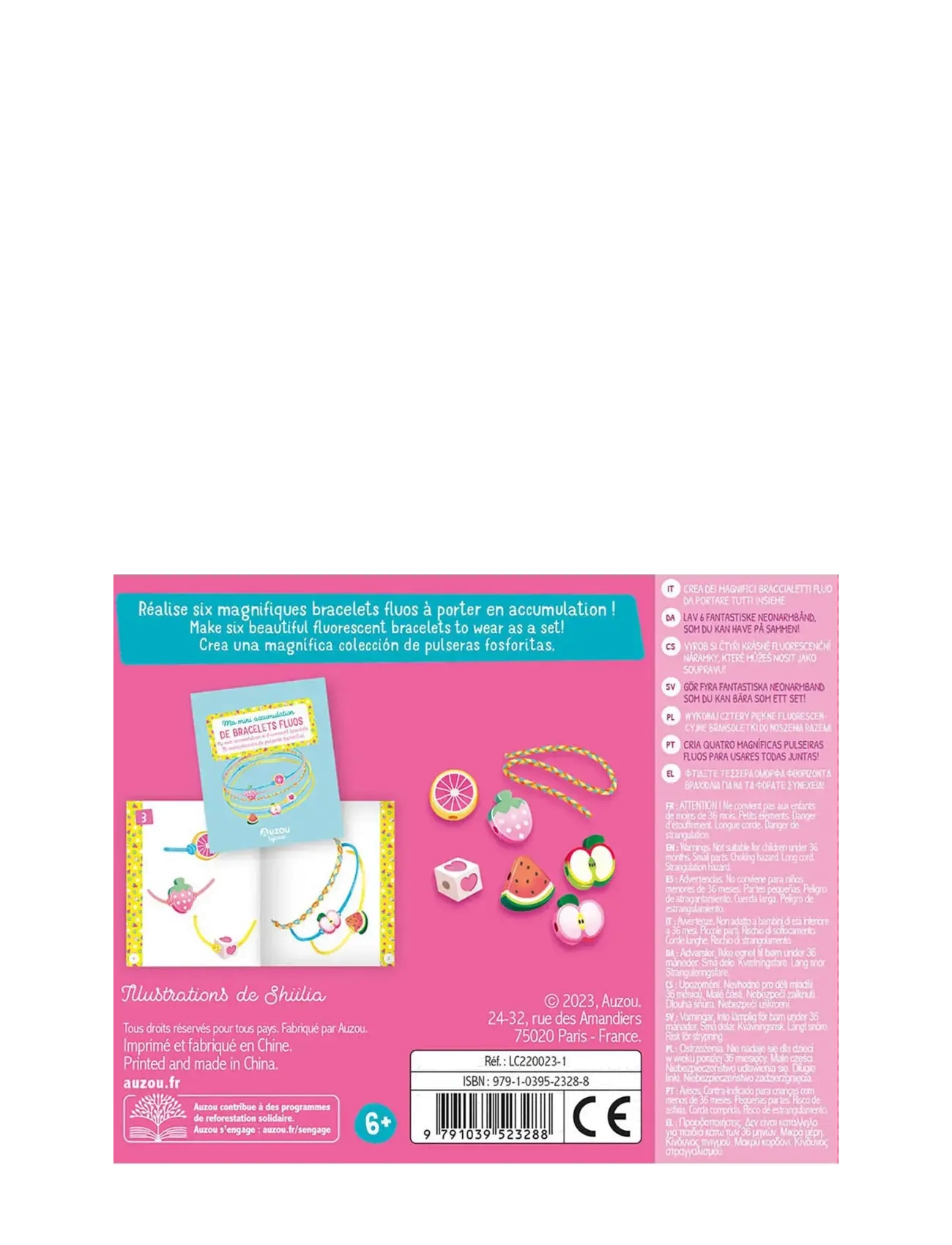 Auzou - Jewellery Factory - Fluorescent Bracelets - käsitöökomplekt - pink - 1