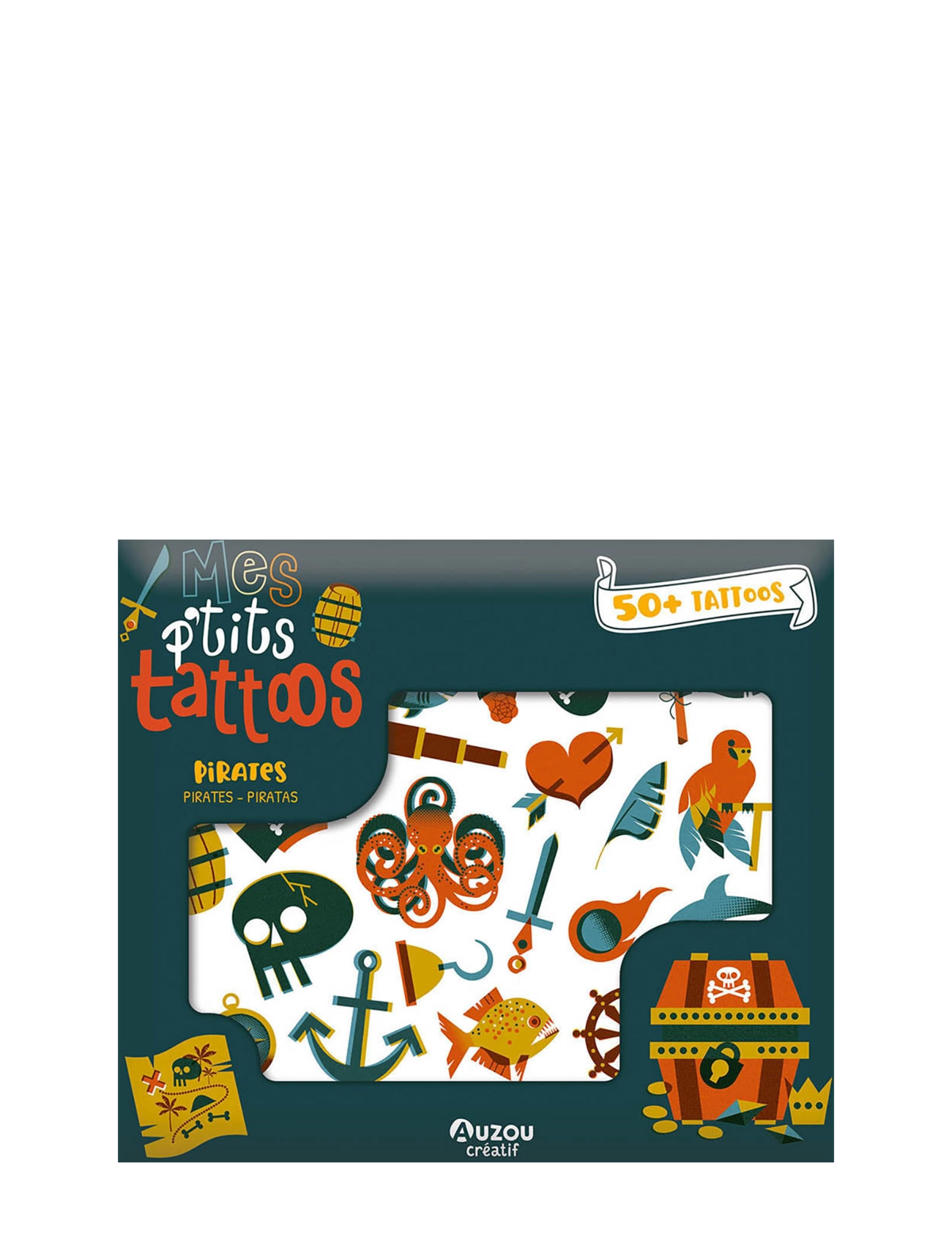 Auzou Little Tattoos Pirates, Børn, Tattoos, Multi/mønstret, Str: ONE SIZE