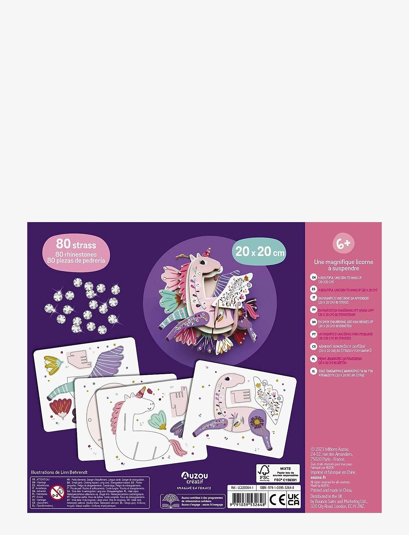 Auzou - Activity Kit - Rhinestone unicorn - bastelset - multi - 1