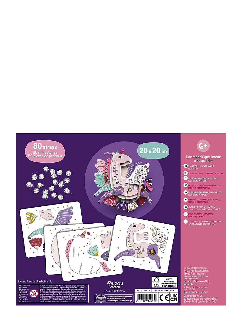 Auzou - Activity Kit - Rhinestone unicorn - bastelset - multi - 1
